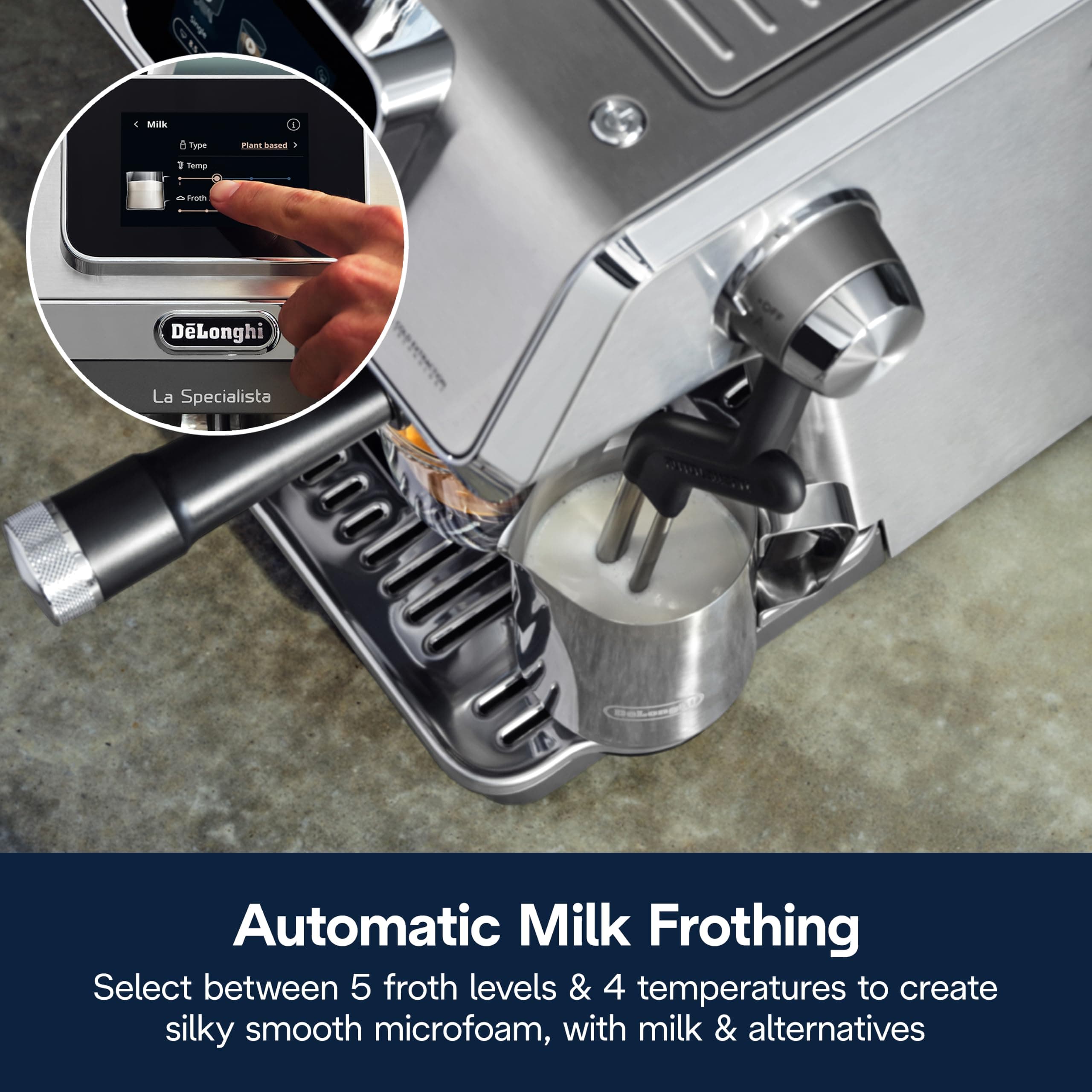 De'Longhi La Specialista Touch Espresso Machine with Coffee Grinder, view 7