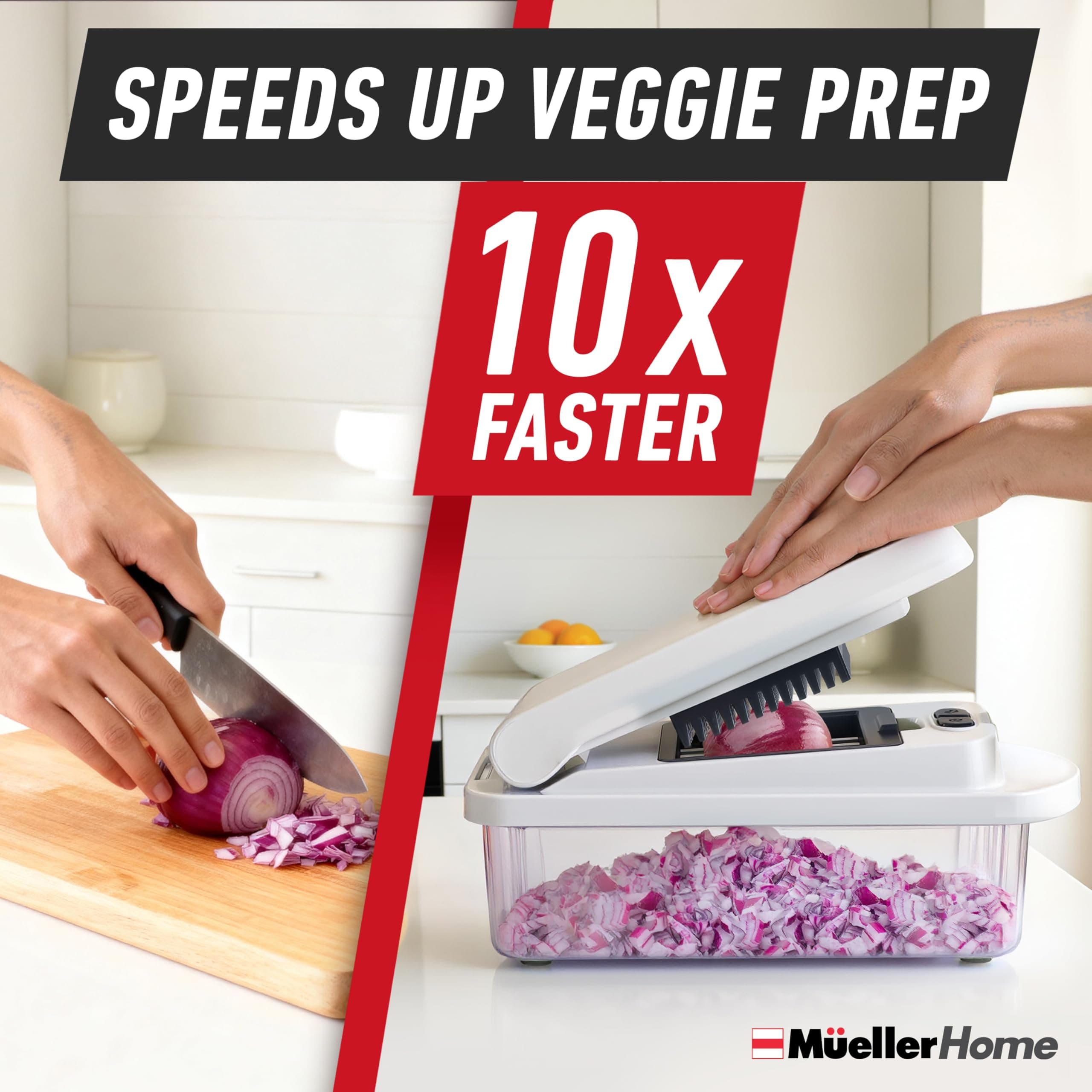 Mueller The Real Original Pro Vegetable Chopper & Mandoline Slicer, 10-in-1, view 3