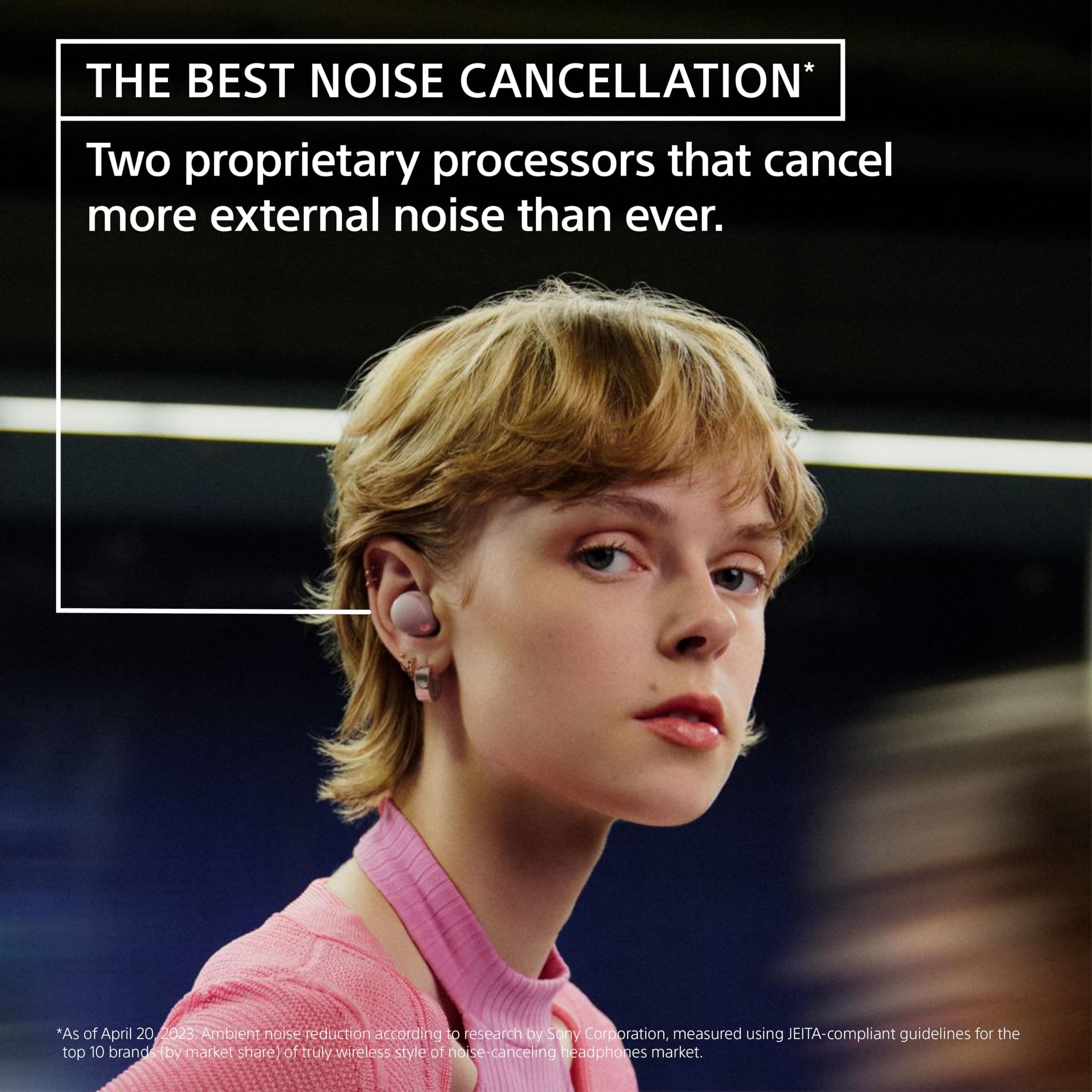 Sony WF-1000XM5 Premium Noise Cancelling Truly Wireless Earbuds, Black, view 5