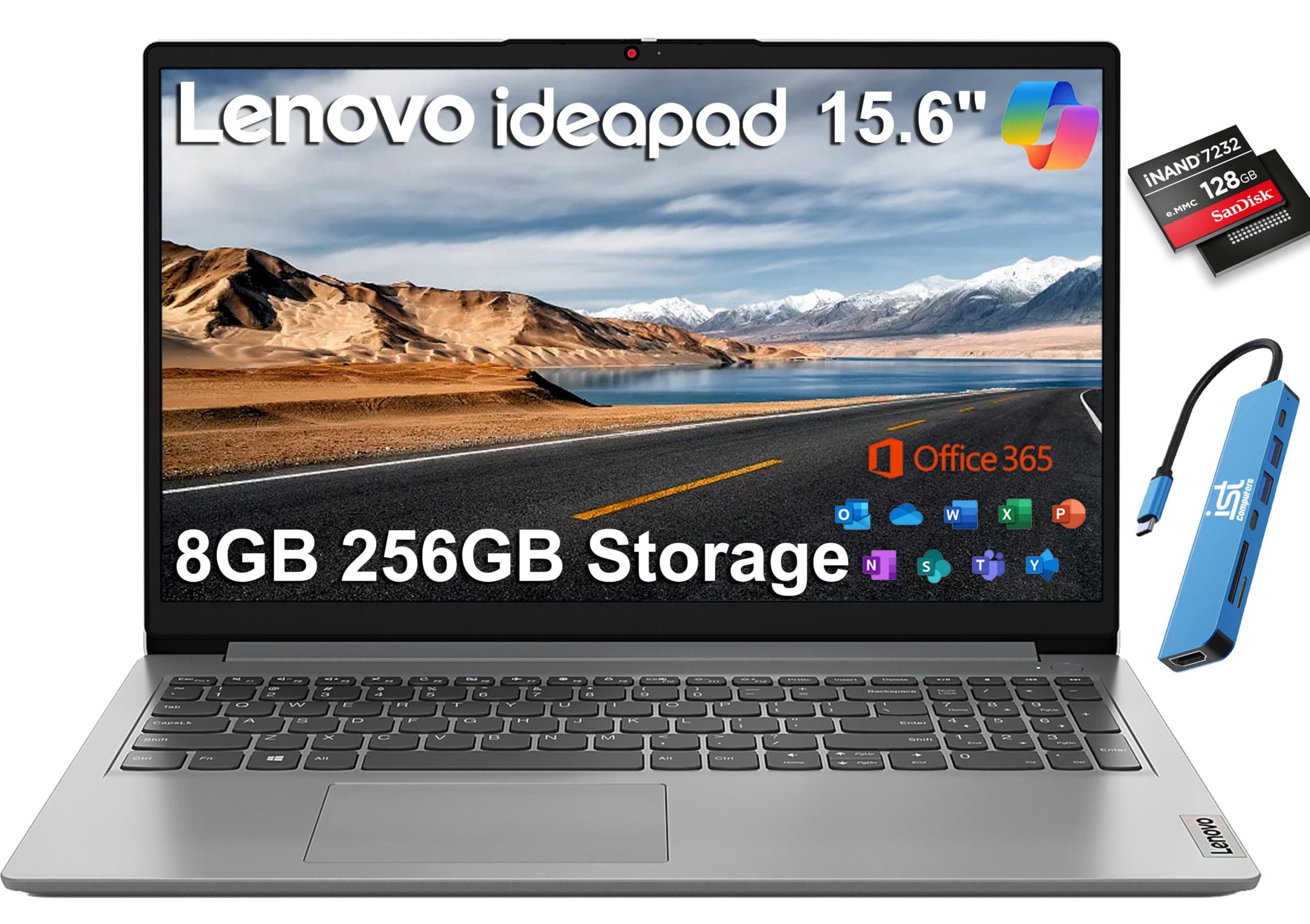 Lenovo IdeaPad Laptop Computer, 15.6" Anti-Glare, Intel Core CPU, 8GB RAM