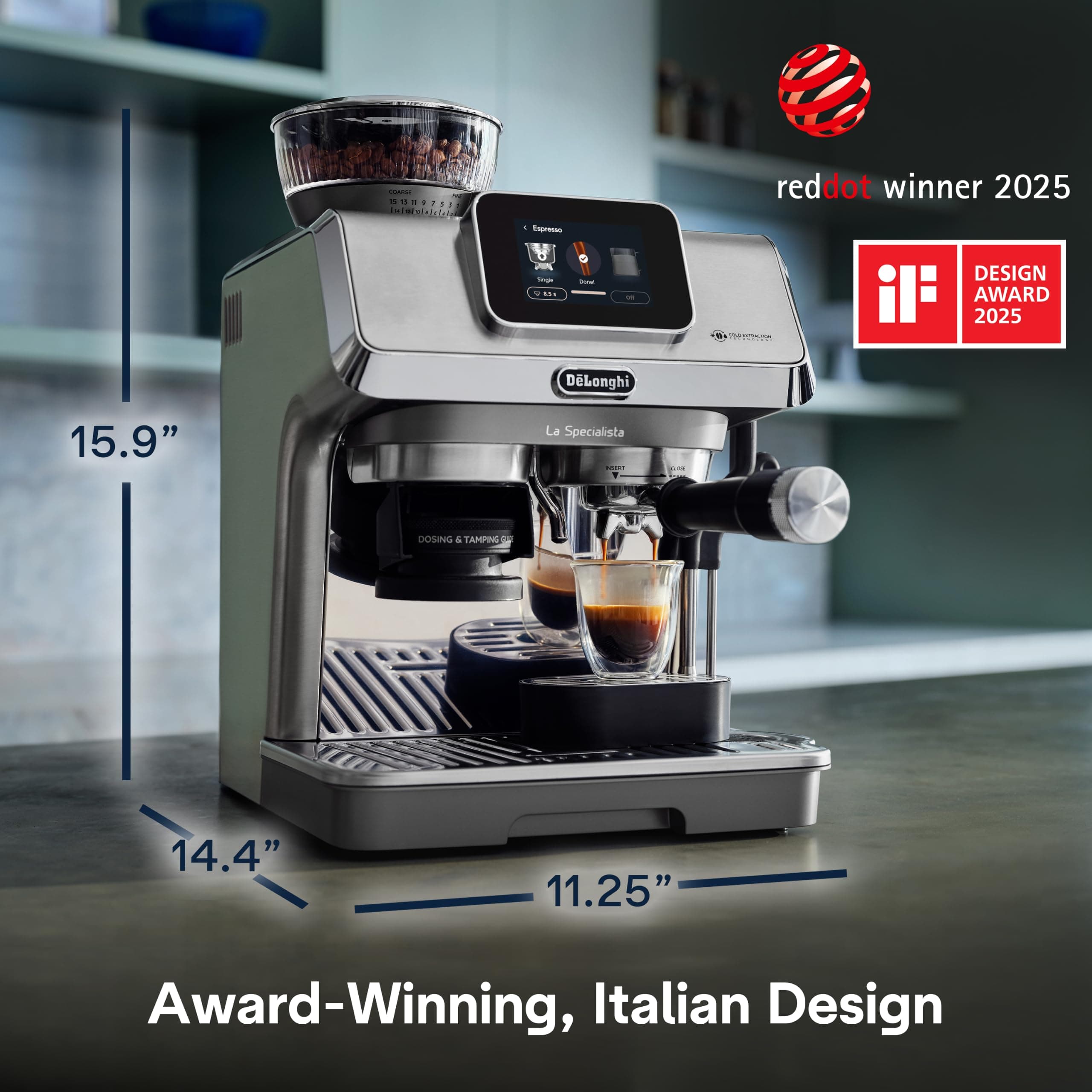 De'Longhi La Specialista Touch Espresso Machine with Coffee Grinder, view 2