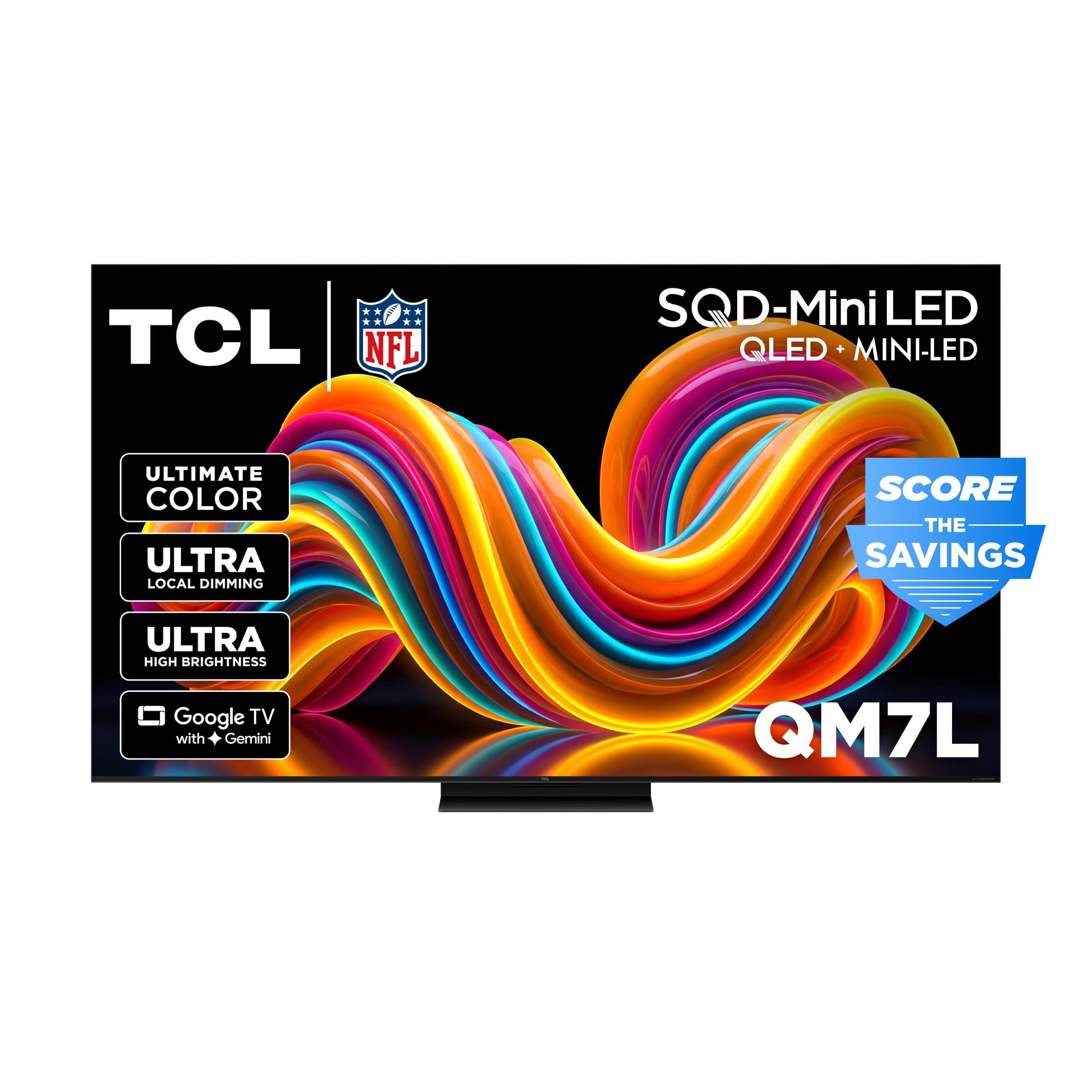TCL 75 Inch Class QM7L Series | SQD-Mini-LED QLED Smart TV | 75QM7L, 2026 Model | 144Hz | Ultimate Color Ultra Brightness & Contrast | Google AI Bang & Olufsen | Voice Gaming Streaming Television