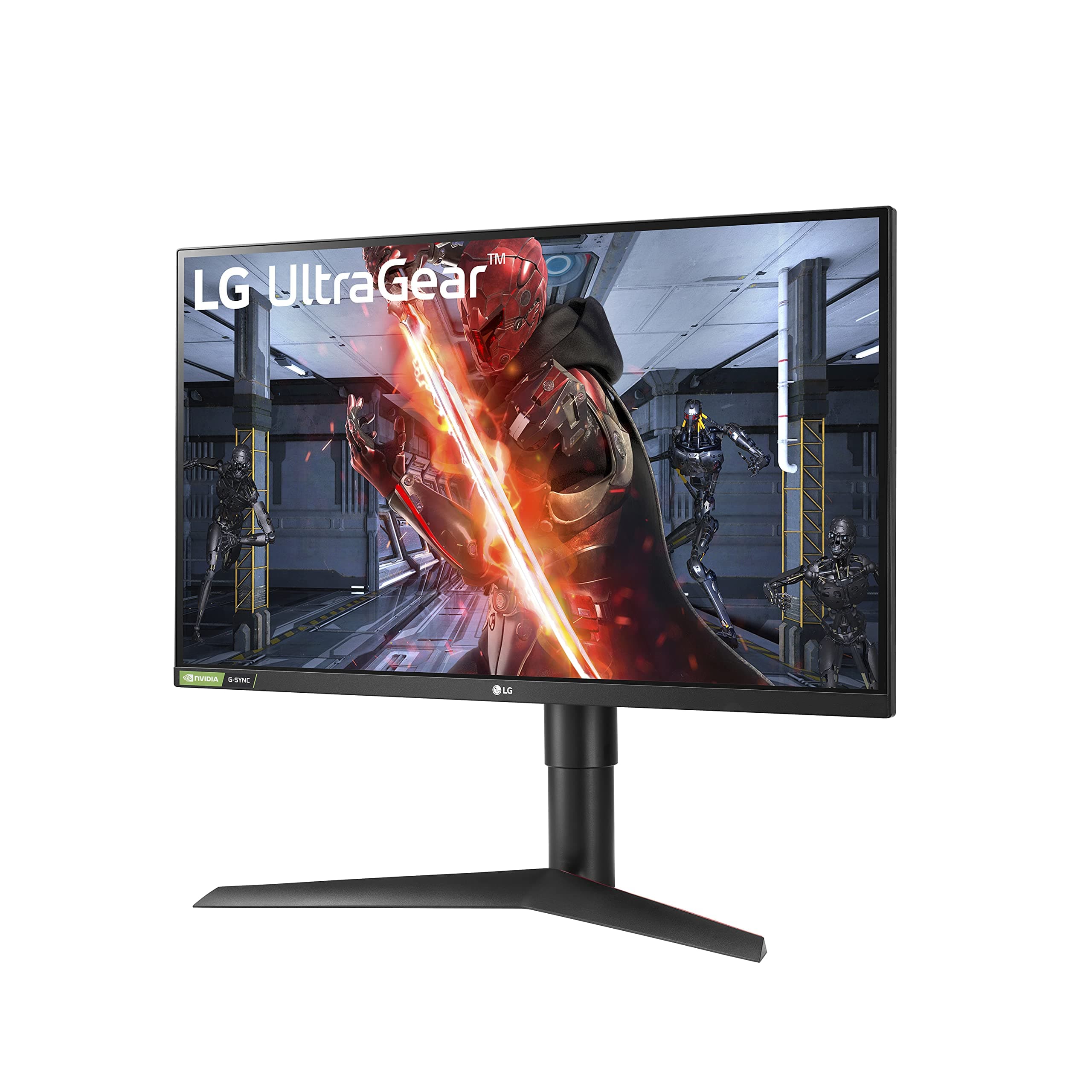LG 27GL83A-B 27-Inch Ultragear QHD 2560 x 1440 IPS Gaming Monitor, 144Hz, 1ms (GtG), NVIDIA G-SYNC, AMD FreeSync, HDR10, HDMI, DisplayPort, Tilt/Height/Pivot Adjustable Stand, Black, view 2