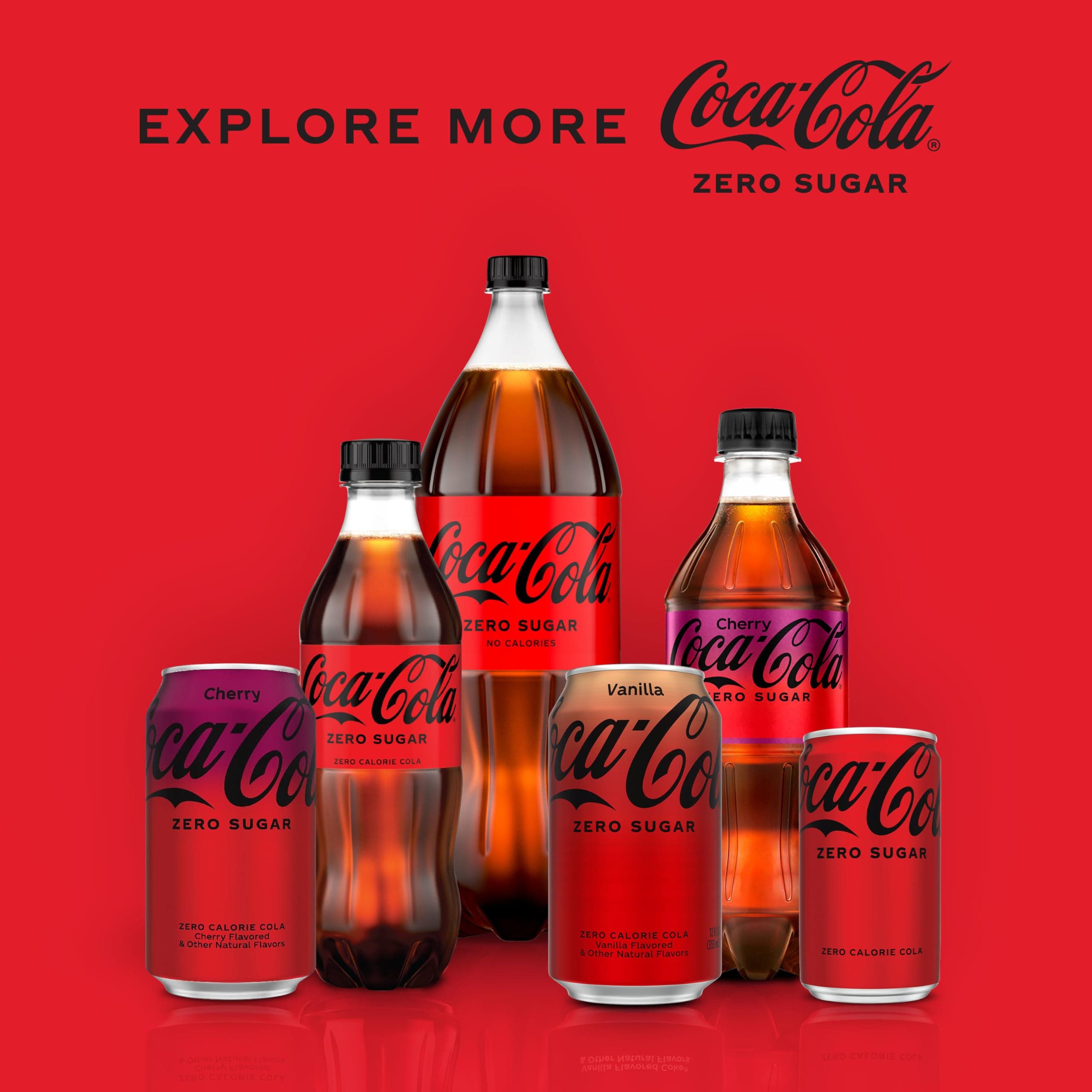Coca-Cola Zero Sugar Soda Soft Drink, 12 fl oz Bottles, 8 Pack, view 7