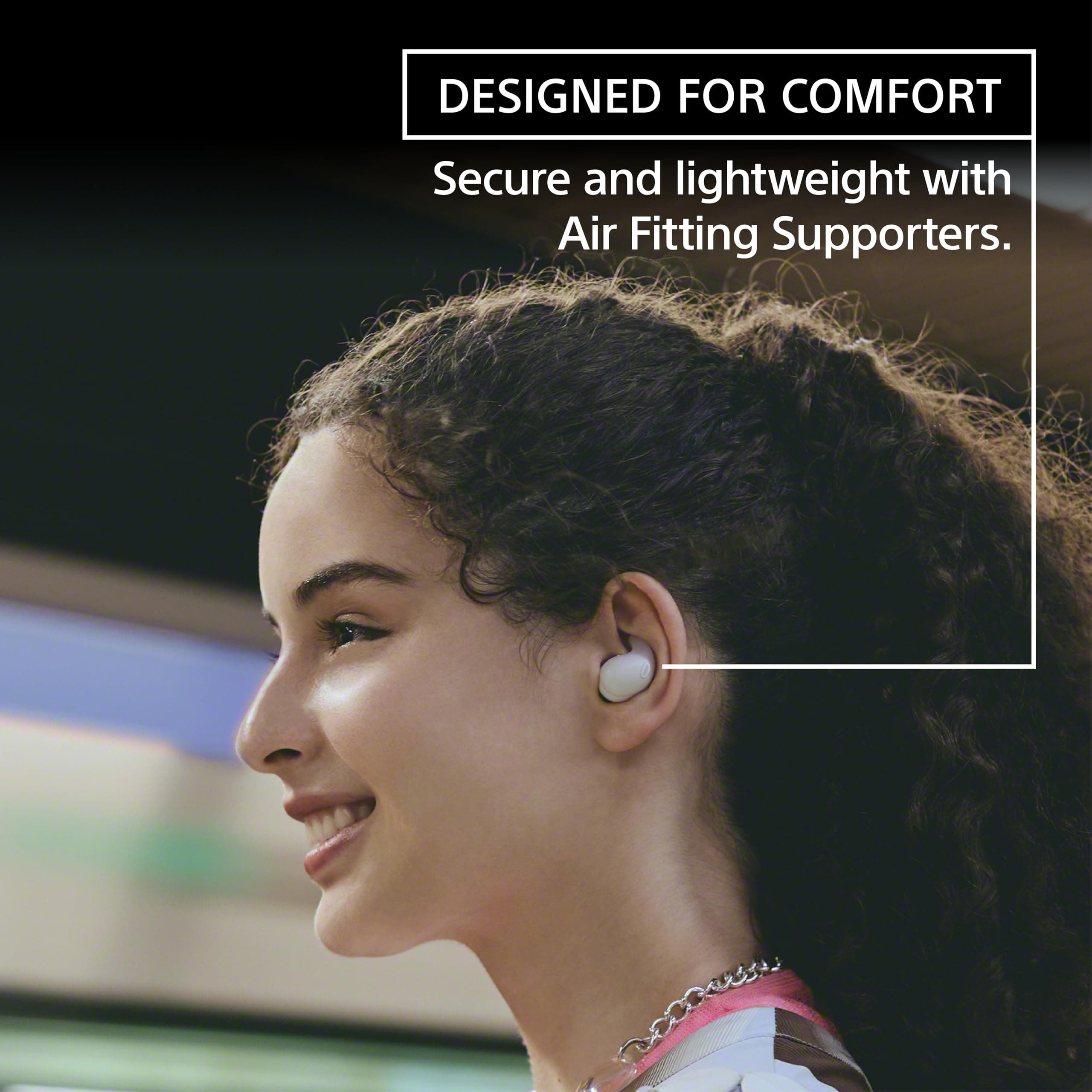 Sony LinkBuds Fit Truly Wireless Noise Cancelling Earbud Headphones, Black, view 2