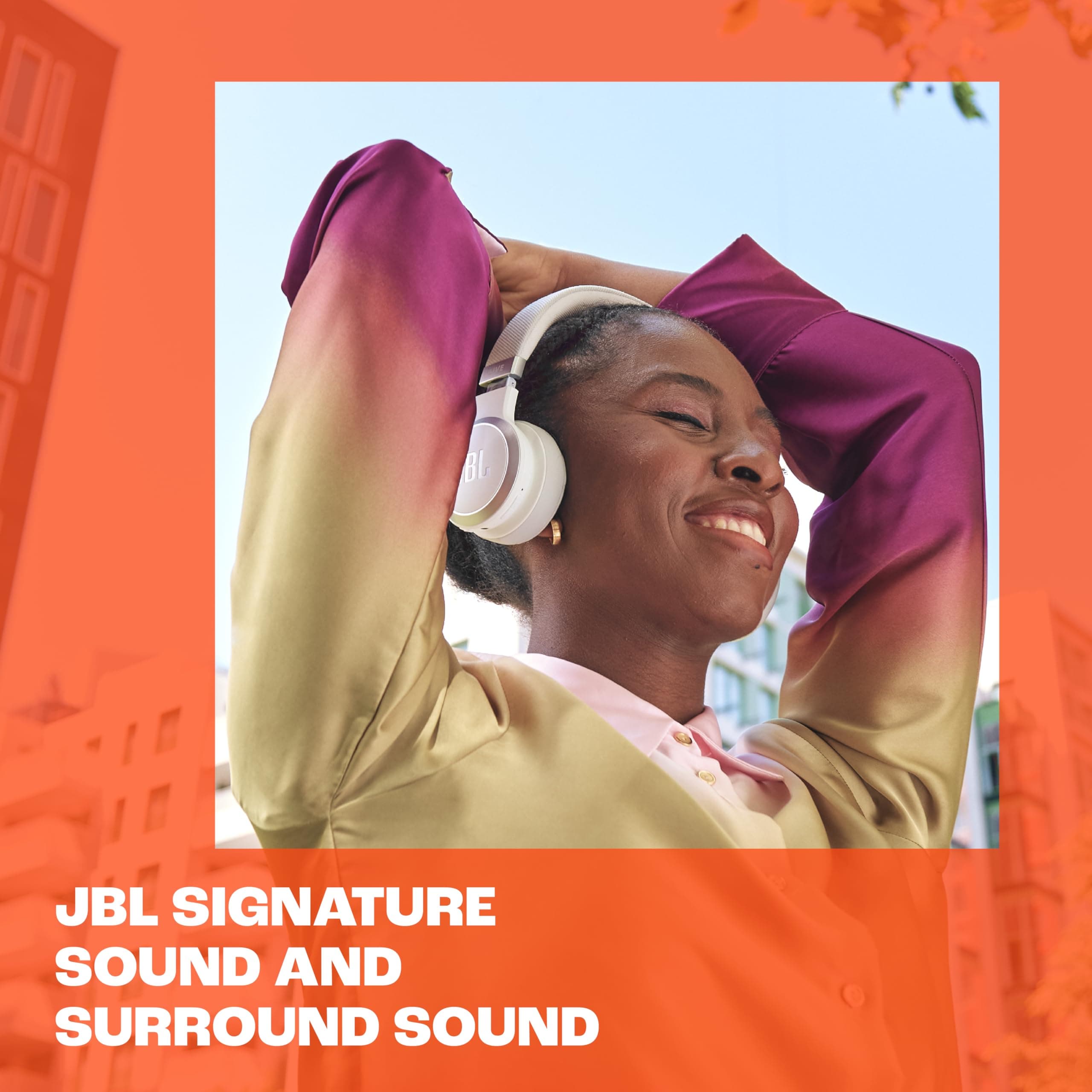 JBL Live 670NC Wireless On-Ear Headphones, Adaptive NC - Black, view 5