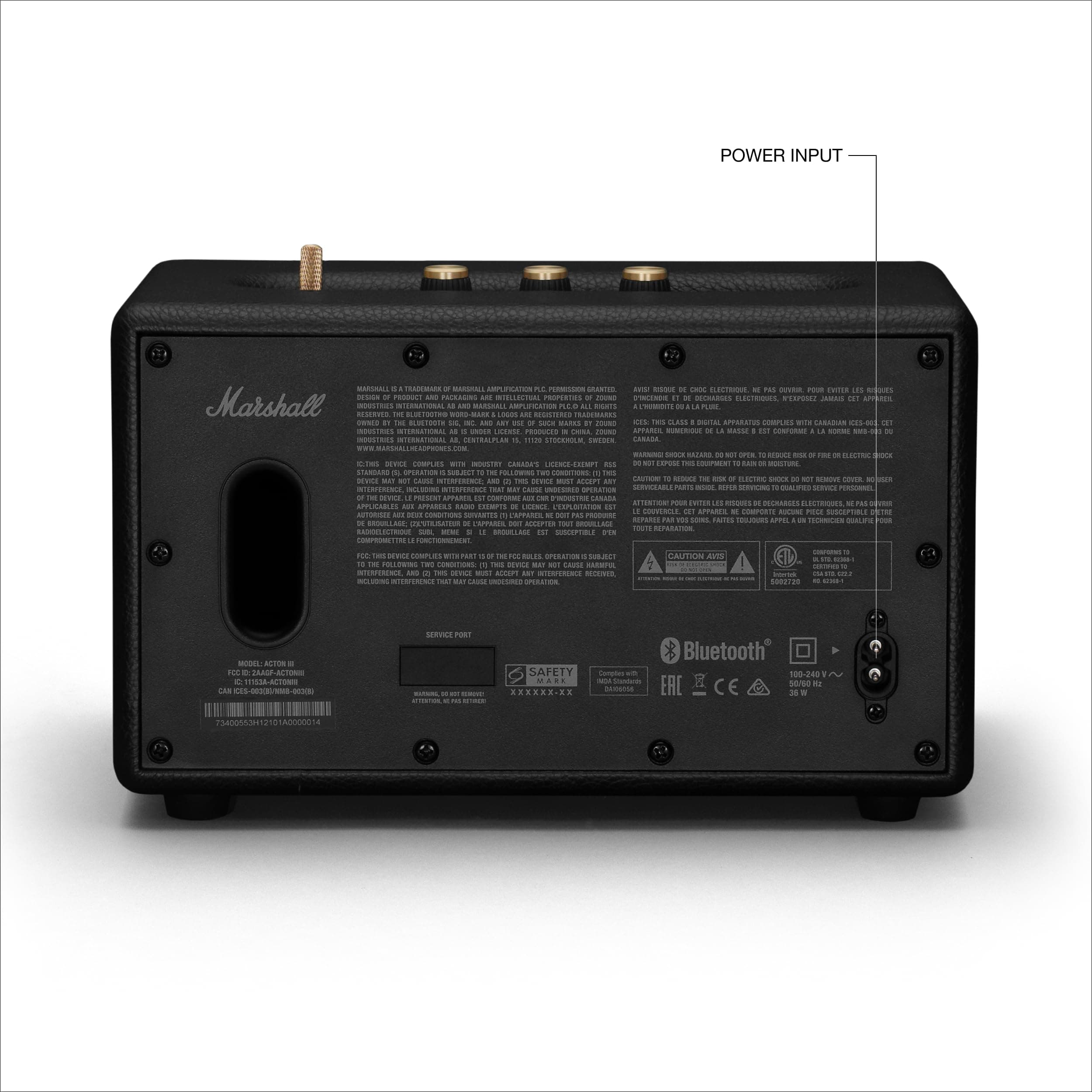 Marshall Acton III Bluetooth Home Speaker - Black, view 8
