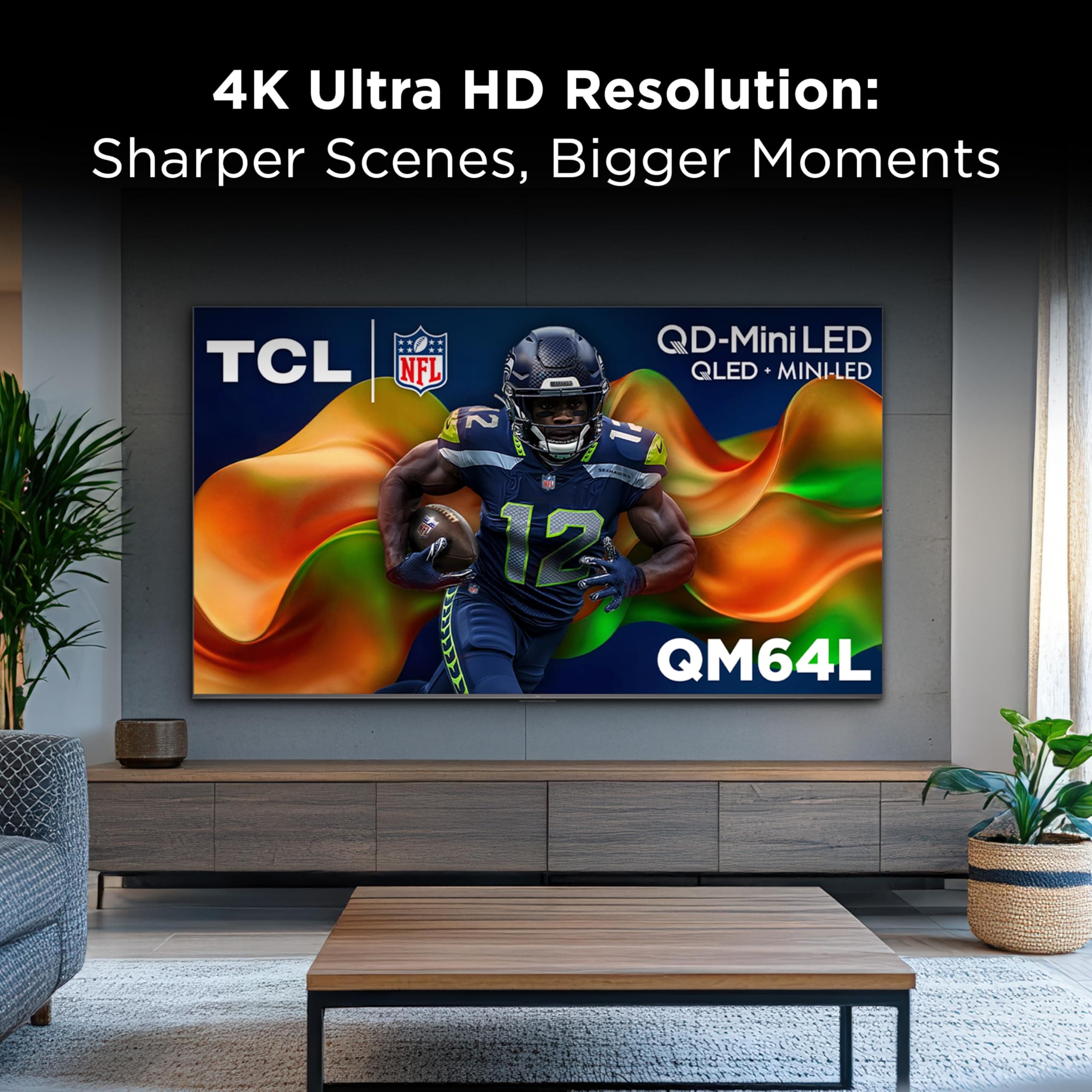 TCL 65-Inch QM64L Series | Mini LED QLED 4K HDR Gaming TV for Sports & Movies | 65QM64L, 2026 | 144Hz VRR, Dolby Vision Atmos, Alexa+ Voice Remote, Amazon Exclusive Smart Fire TV, view 12