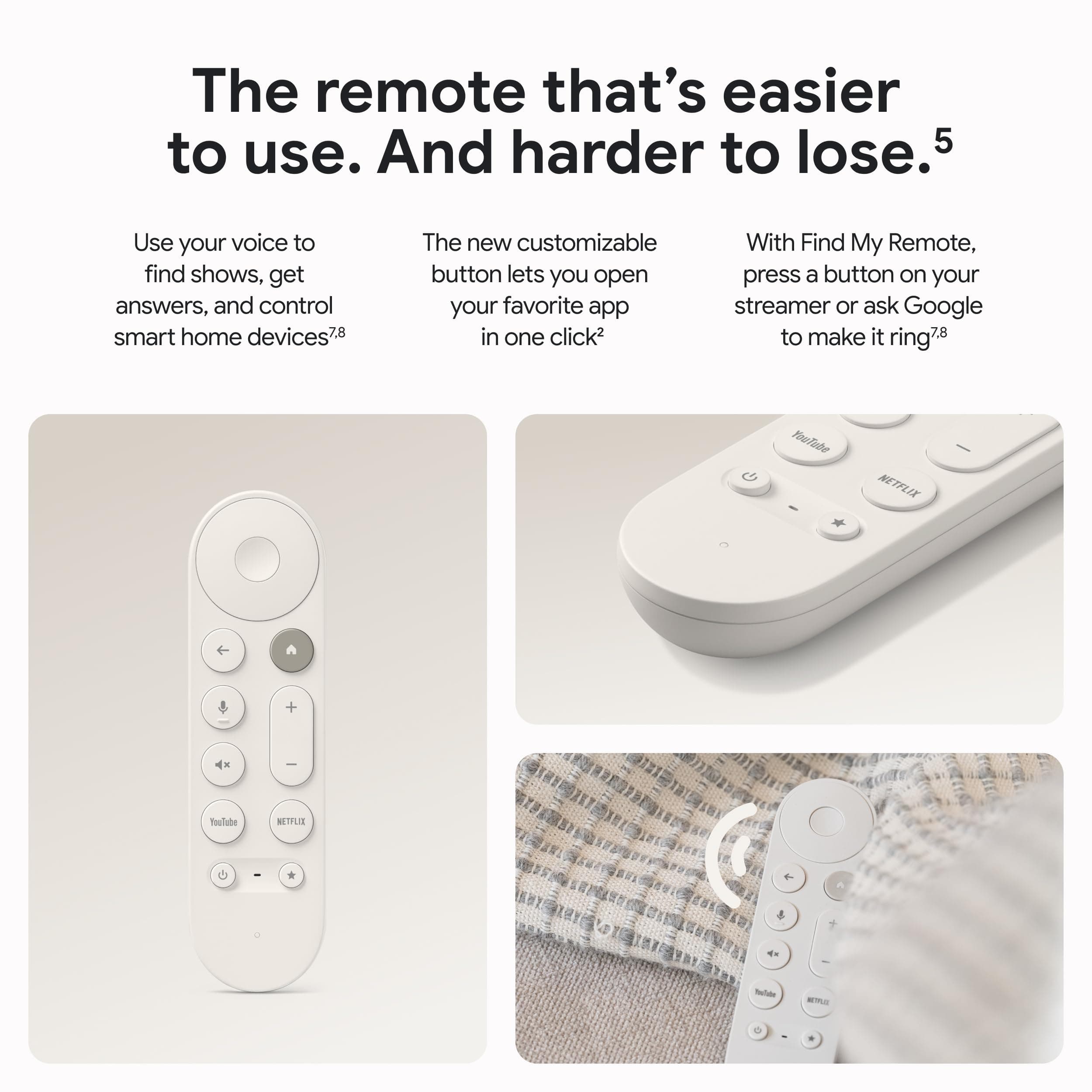 Google TV Streamer 4K - Fast Streaming Entertainment on Your Device with Voice Search Remote - Watch Movies, Shows, Live, and Netflix in HDR - Smart Home Control - 32 GB of Storage - Hazel, view 5
