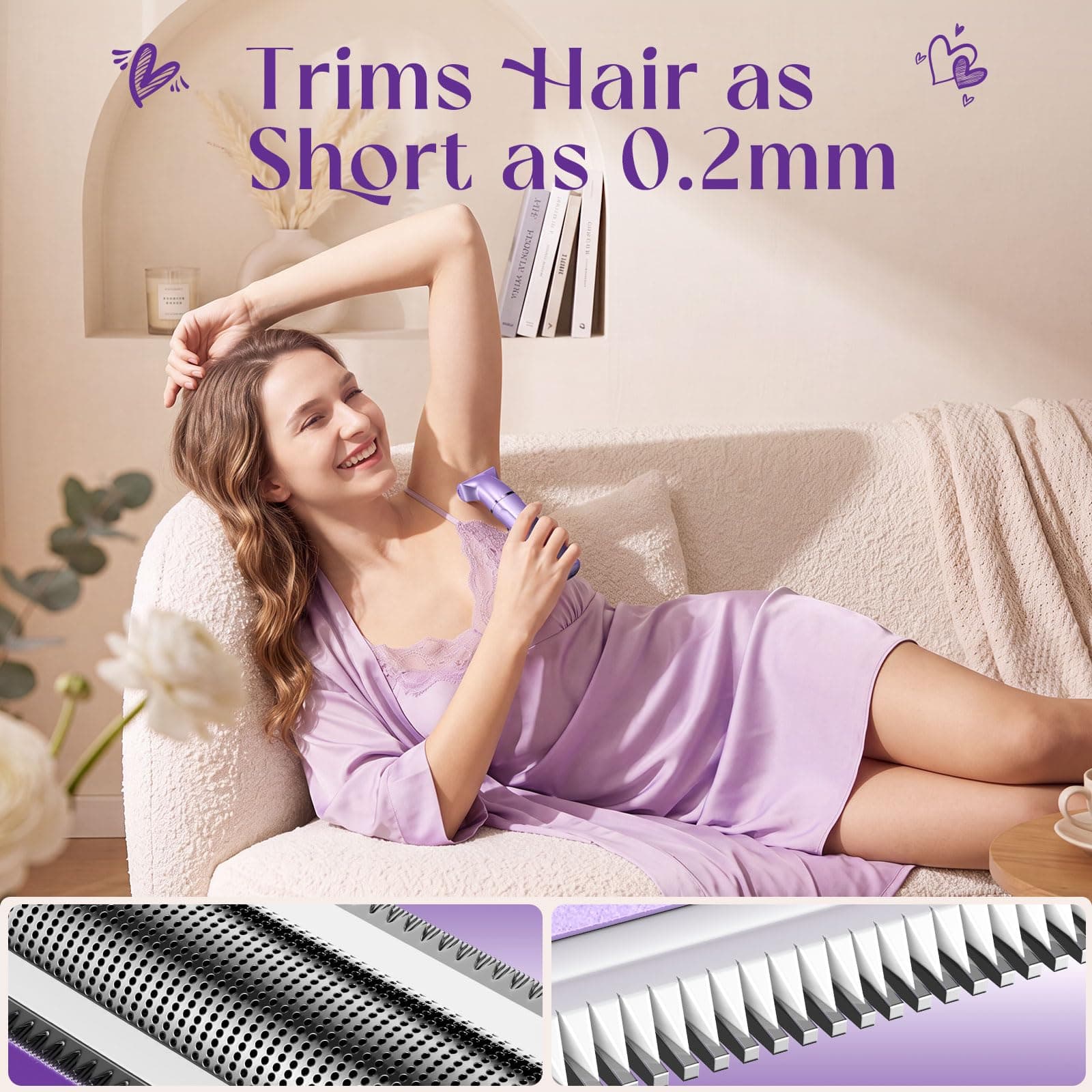 Risina 5-in-1 Bikini Trimmer for Women, Gifts for Women, Grooming Kit, view 6