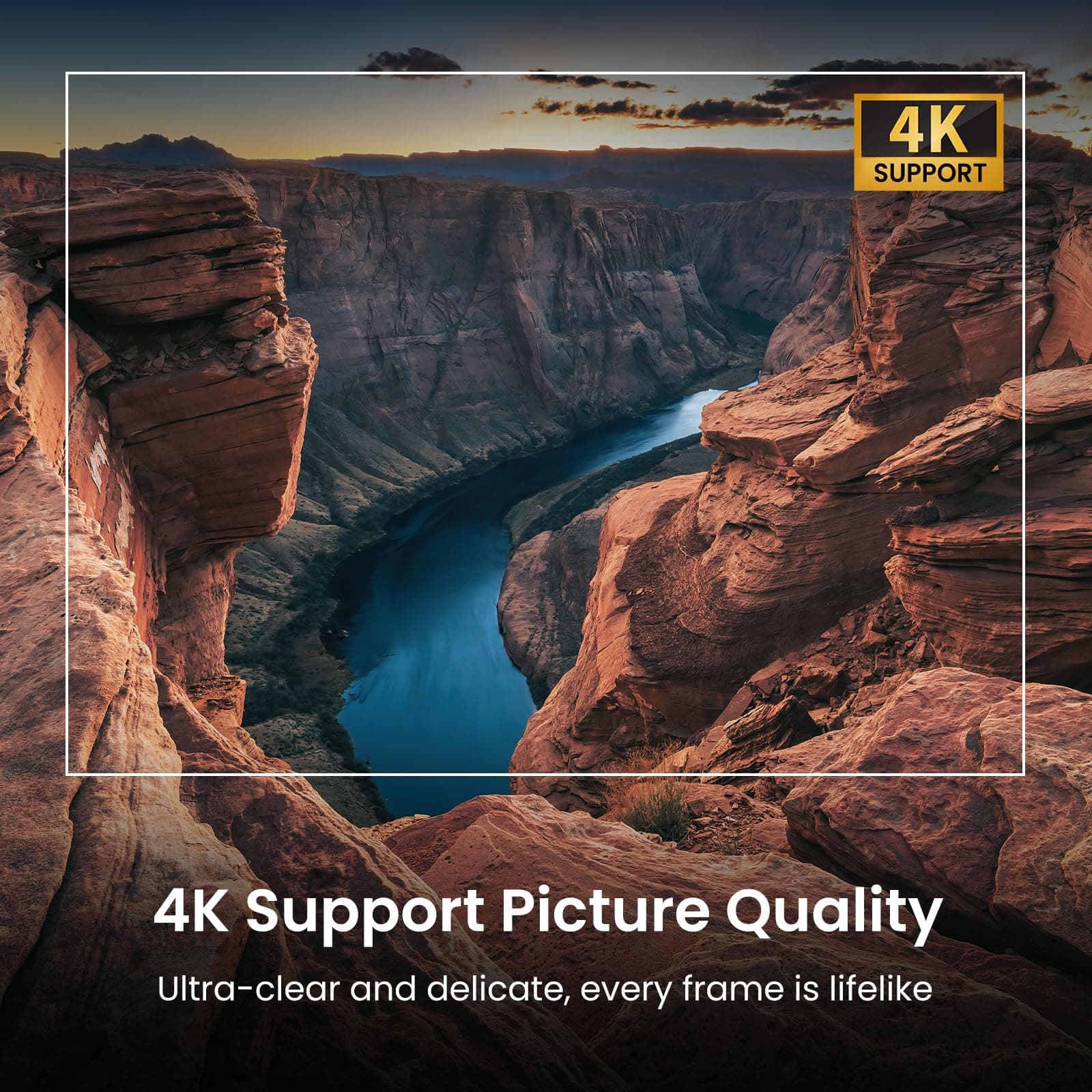 Official Licensed Google TV - HAPPRUN Native 1080P Bluetooth Projector, view 4