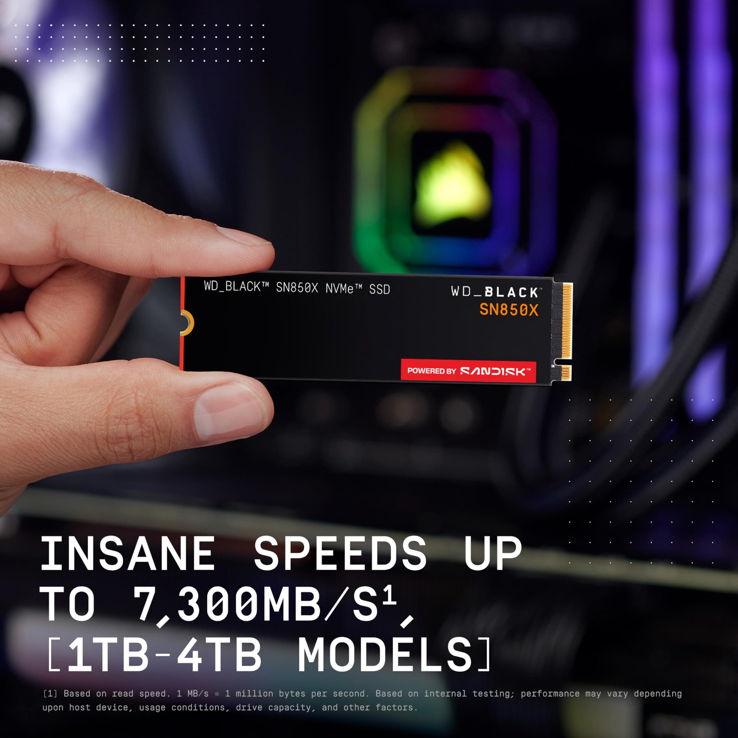 WD_Black SN850X 1TB NVMe SSD with Heatsink, view 4