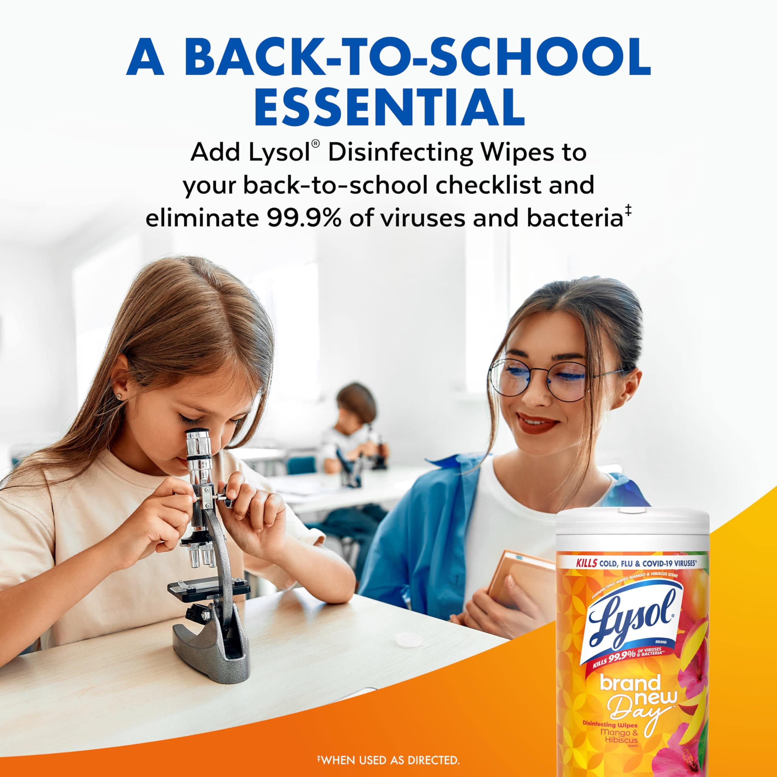 Lysol Disinfecting Wipes, Cleaner, Lemon + Mango + Linen, 80 ct. (4 Pack), view 7