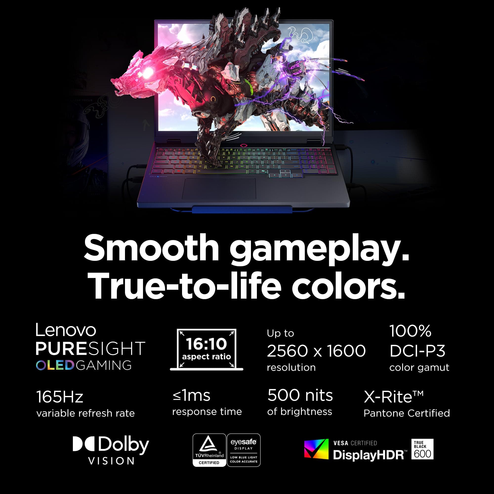Lenovo Legion 5i – Gaming Laptop - Intel® Core™ i7-14700HX - 15" 2.5K WQXGA PureSight OLED Display–165Hz Refresh Rate–NVIDIA® GeForce RTX™ 5070 – 16 GB Memory – 1 TB Storage – 3 Months of PC GamePass, view 9