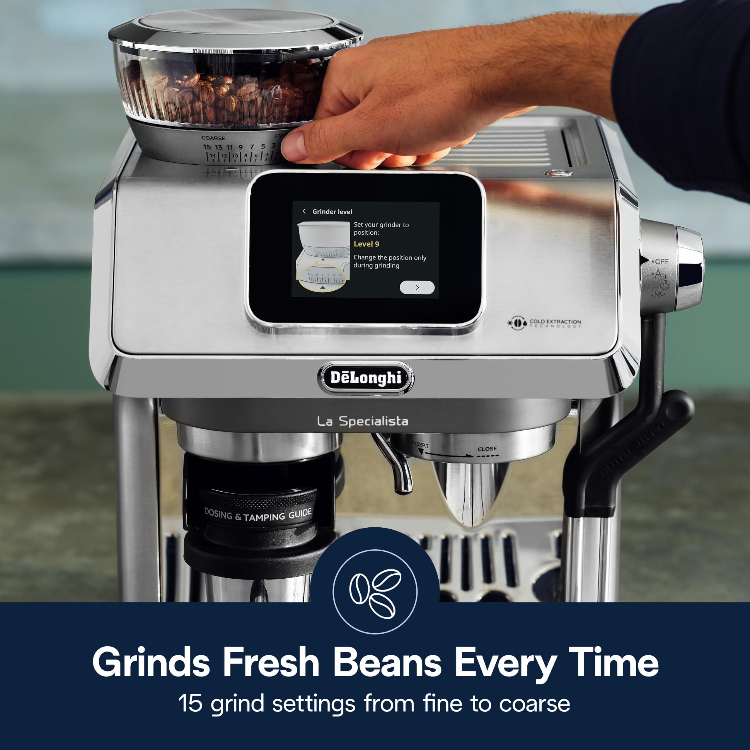 De'Longhi La Specialista Touch Espresso Machine with Coffee Grinder, view 6
