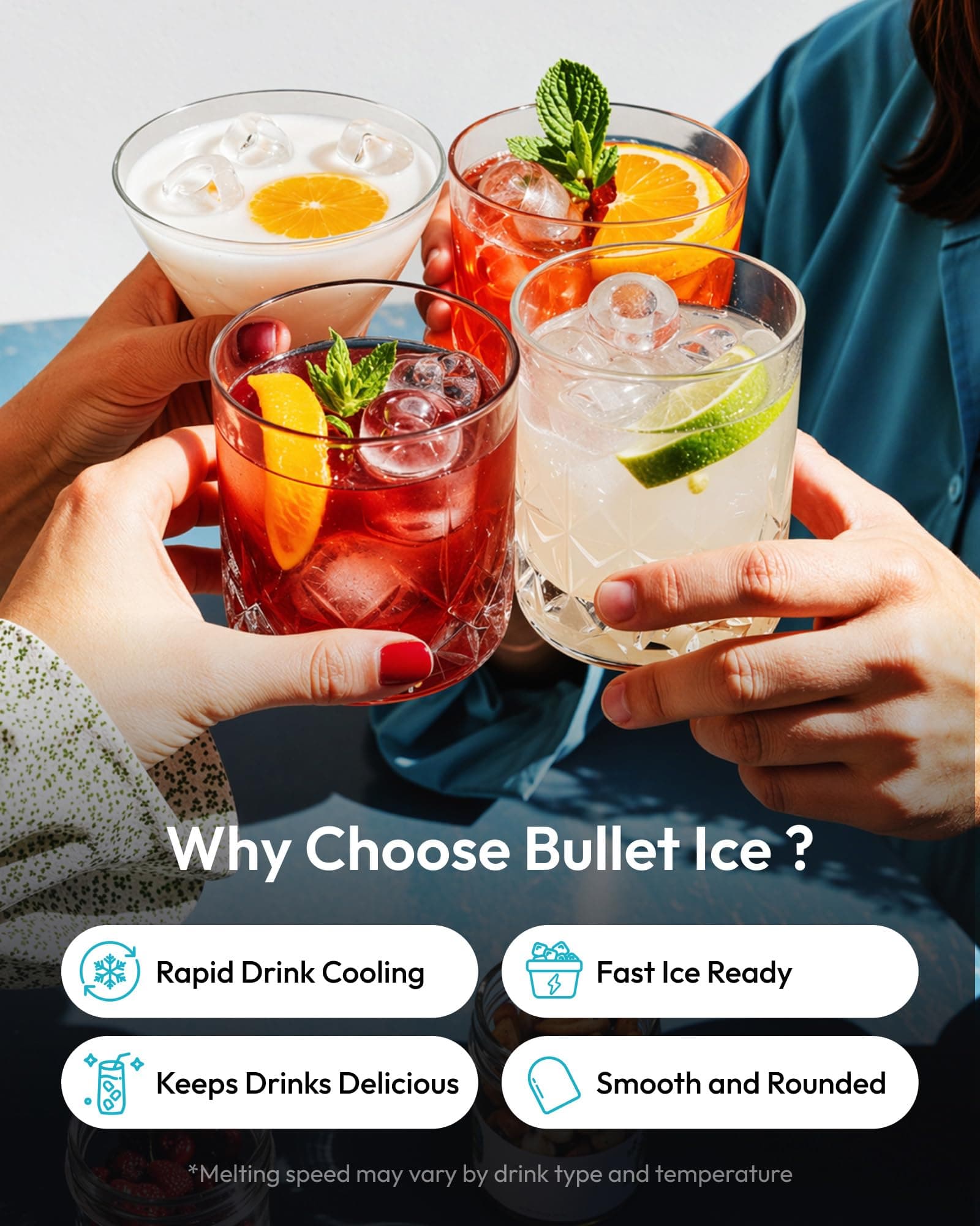 EUHOMY Ice Maker Countertop, 9 Cubes Ready in 6 Mins, 26lbs/24H, Self-Cleaning, Portable Ice Maker Machine with Carry Handle, Basket and Scoop, 2 Sizes of Bullet Ice for Home, Kitchen, Office, view 5