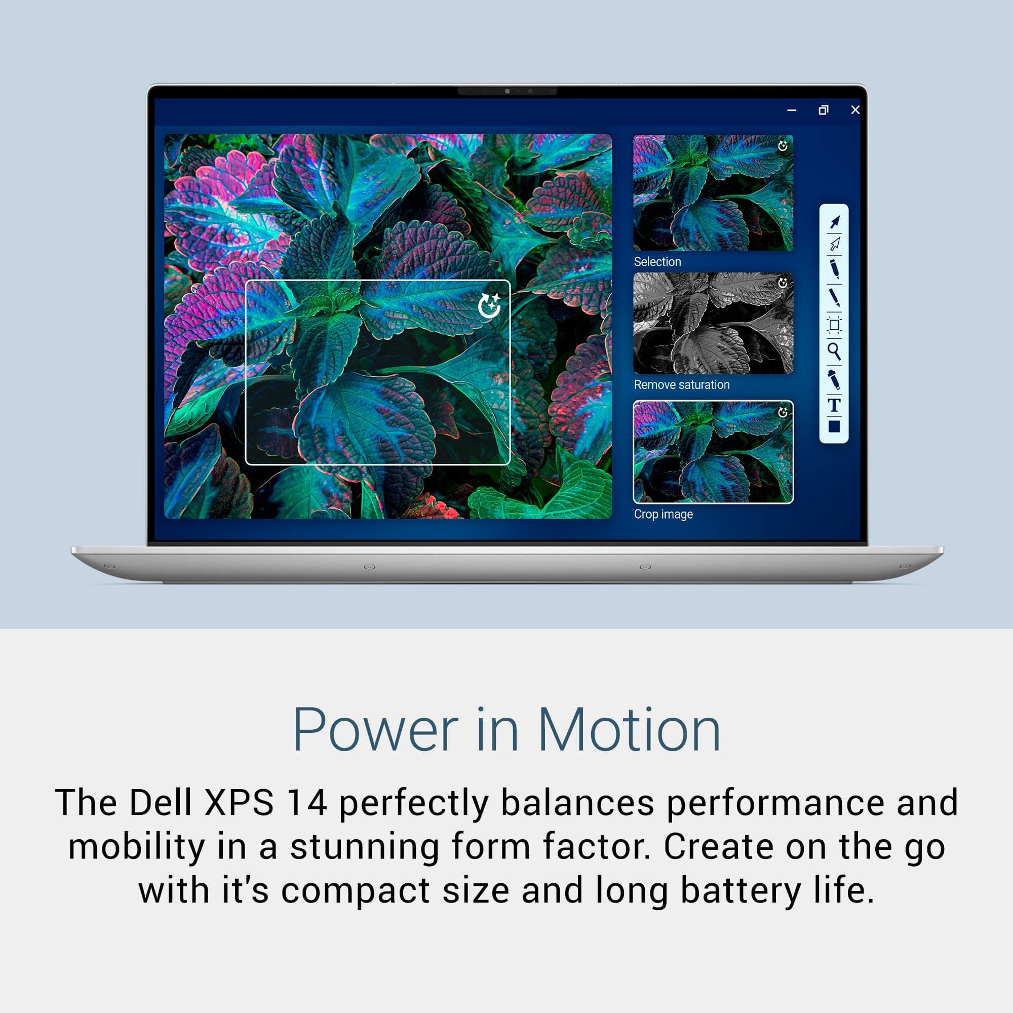 Dell XPS 14 Premium Laptop DA14250-14.5-inch Touch 3.2K OLED 48-120Hz Display, Intel Core Ultra 7 255H, Intel Arc Graphics, 32GB Memory, 1TB SSD, Backlit English Keyboard with Fingerprint Reader, view 2
