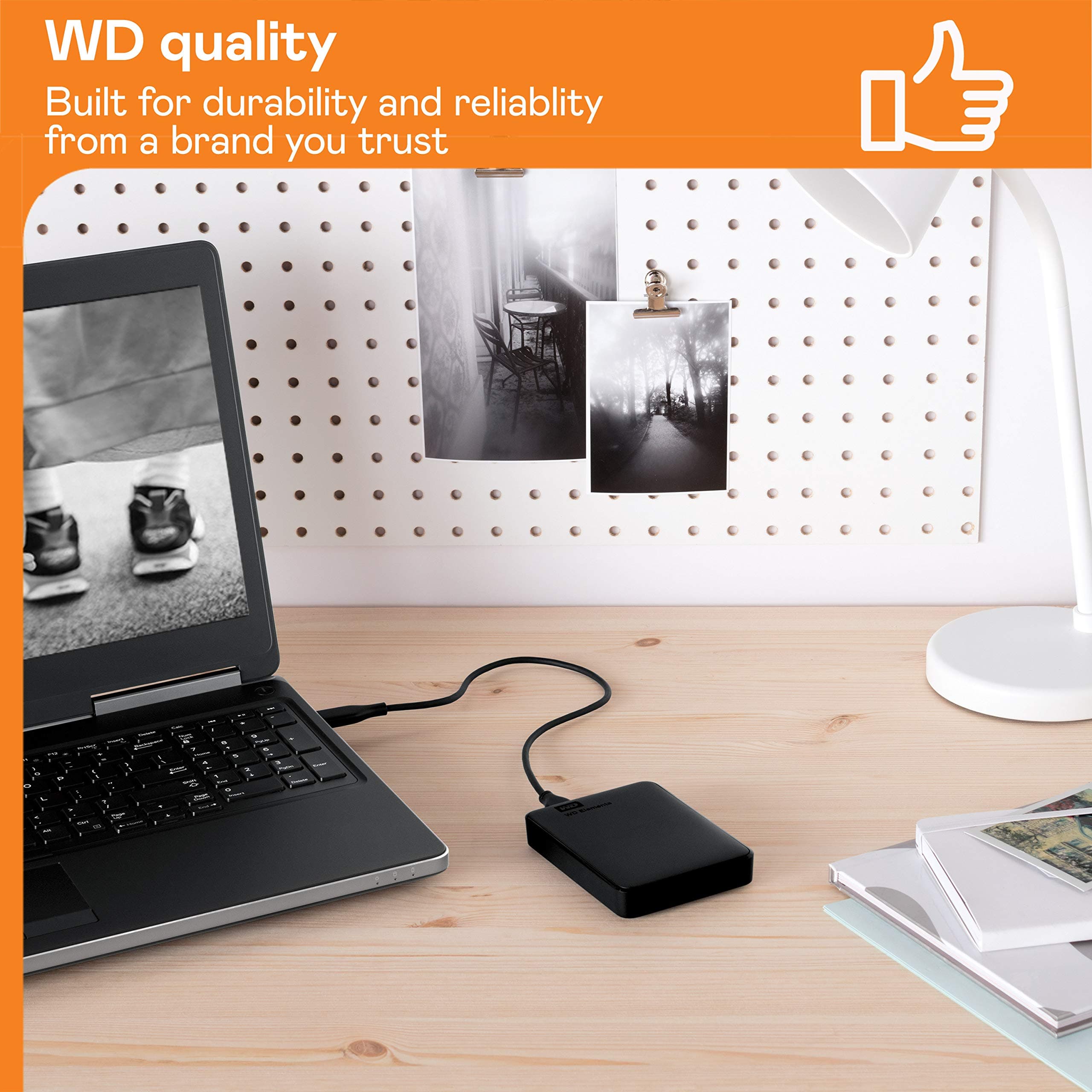 WD 2TB Elements Portable External Hard Drive for Windows, USB 3.2 Gen 1/USB 3.0 for PC & Mac, Plug and Play Ready - WDBU6Y0020BBK-WESN, view 4