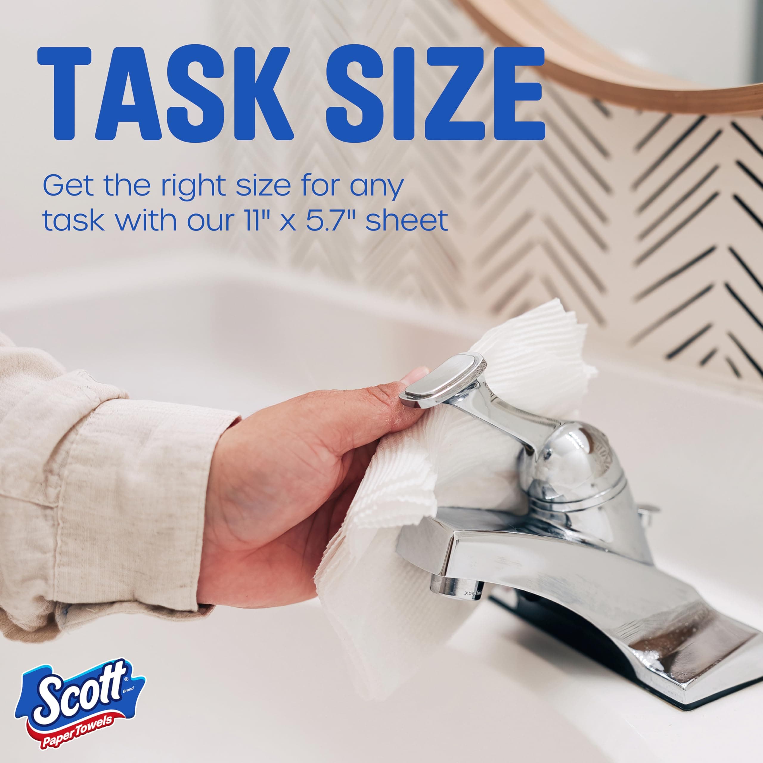 Scott Paper Towels, Task Size, 24 Family Double Rolls, 119 Sheets Per Roll, view 4