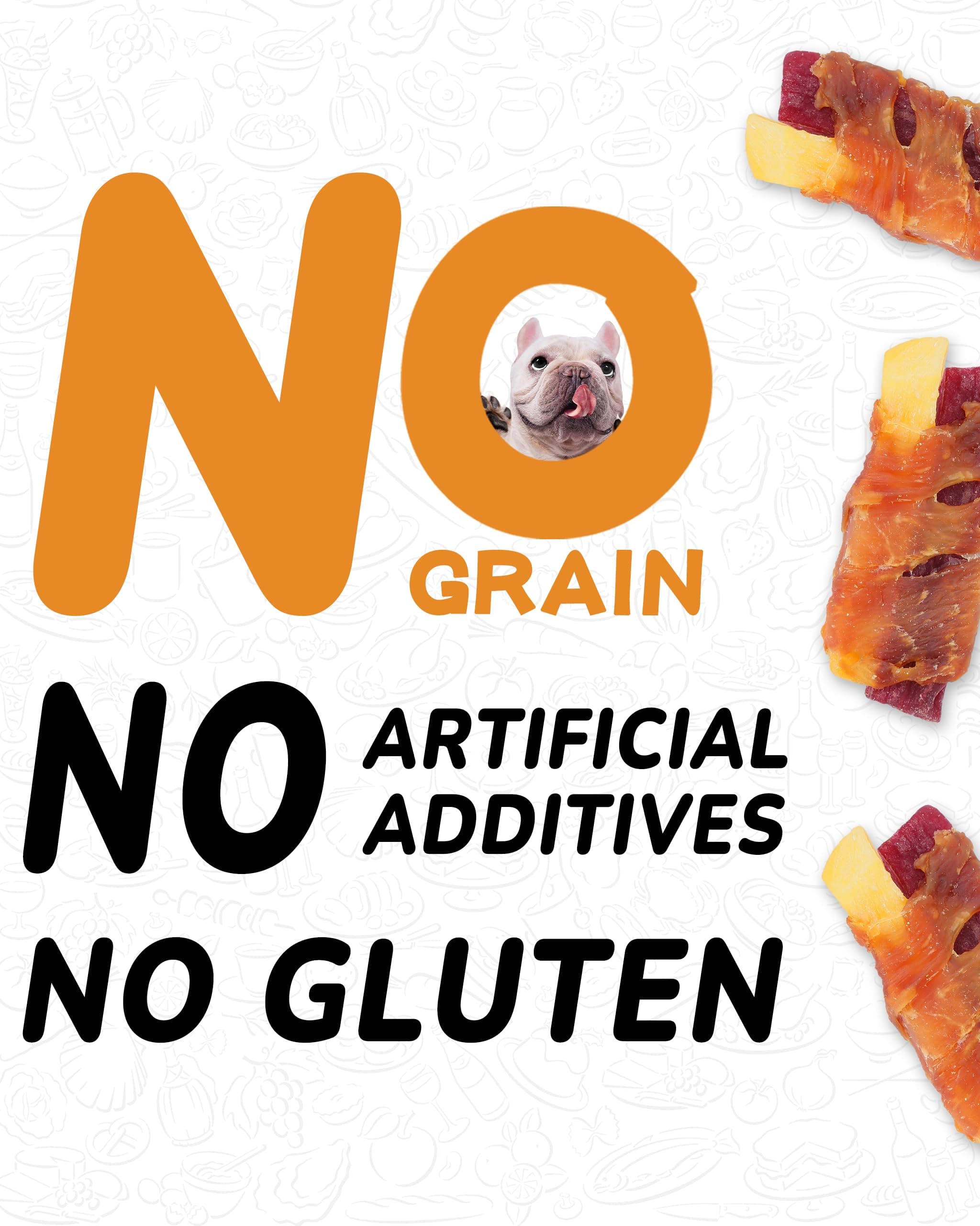 PAWUP Chicken Wrapped Sweet Potato Dog Treats, High Fiber, view 4