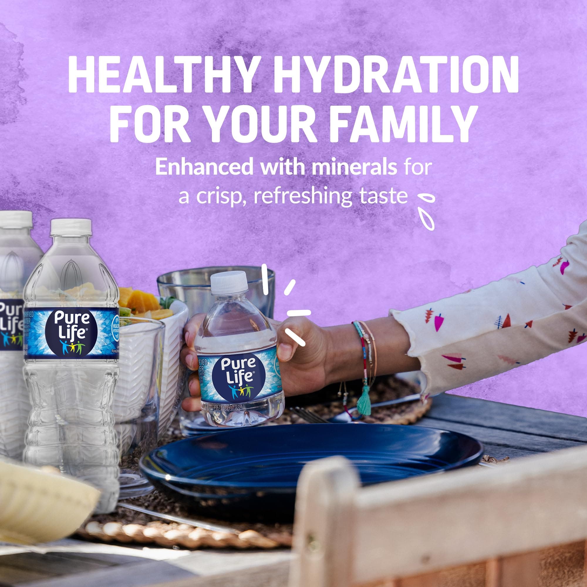 Pure Life Purified Water Bottles, 12 Pack - Still Bottled Water Enhanced with Minerals for a Crisp Taste, Plastic Bottles - 16.9 Fl Oz, view 3