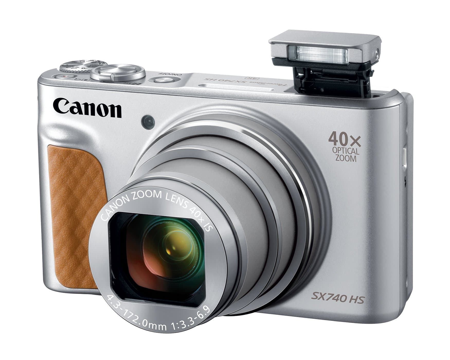 Canon PowerShot SX740 HS, Point and Shoot Digital Camera, Optical Zoom, 4K Video, Silver, view 4