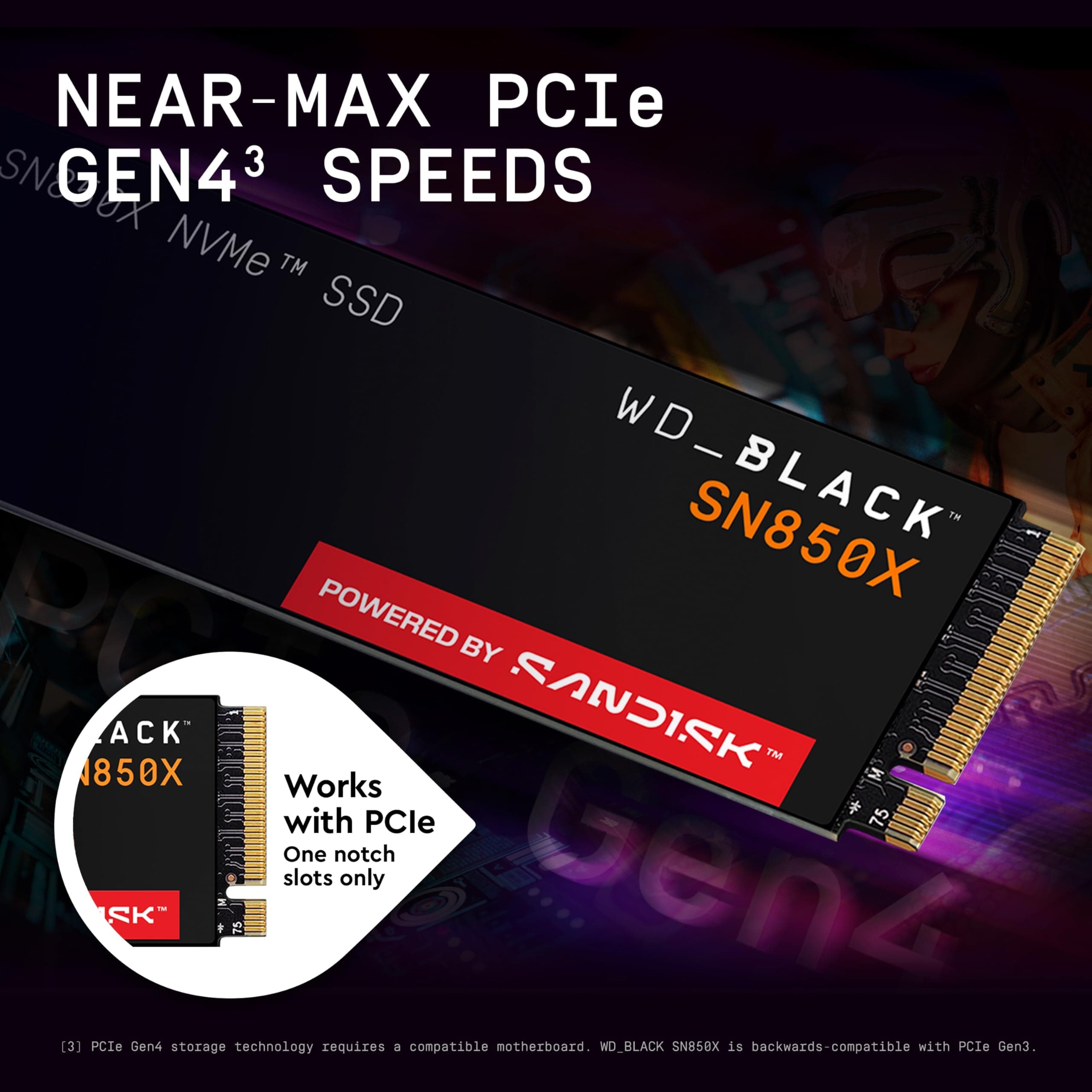 WD_Black SN850X 1TB NVMe SSD with Heatsink, view 8