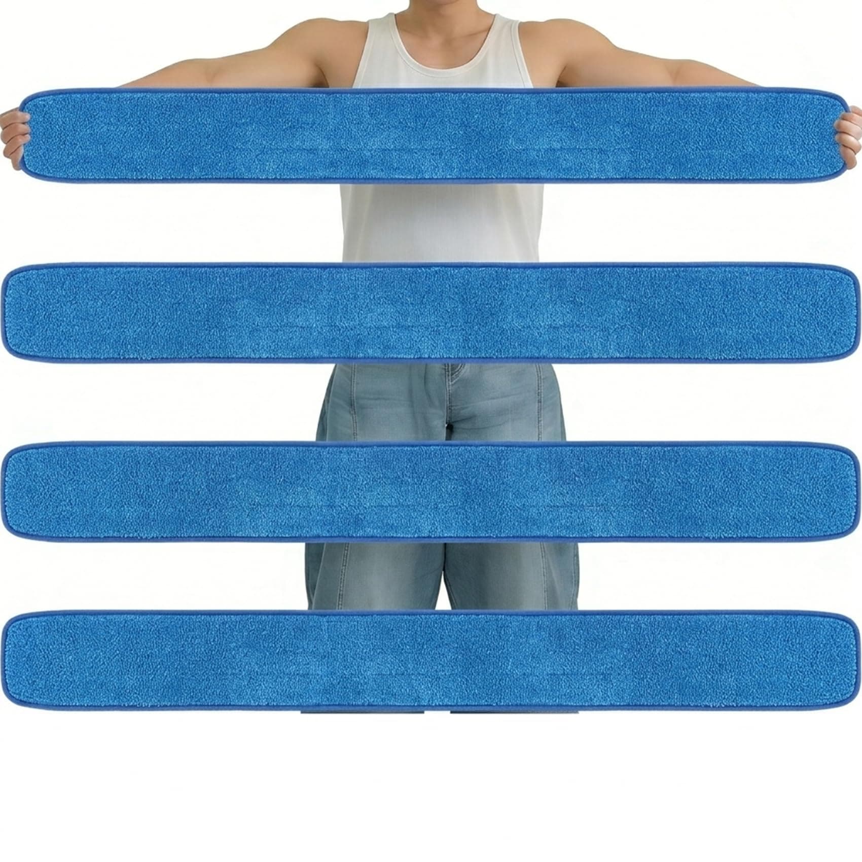 4Pcs 48 Inch Commercial Microfiber Mop Pad