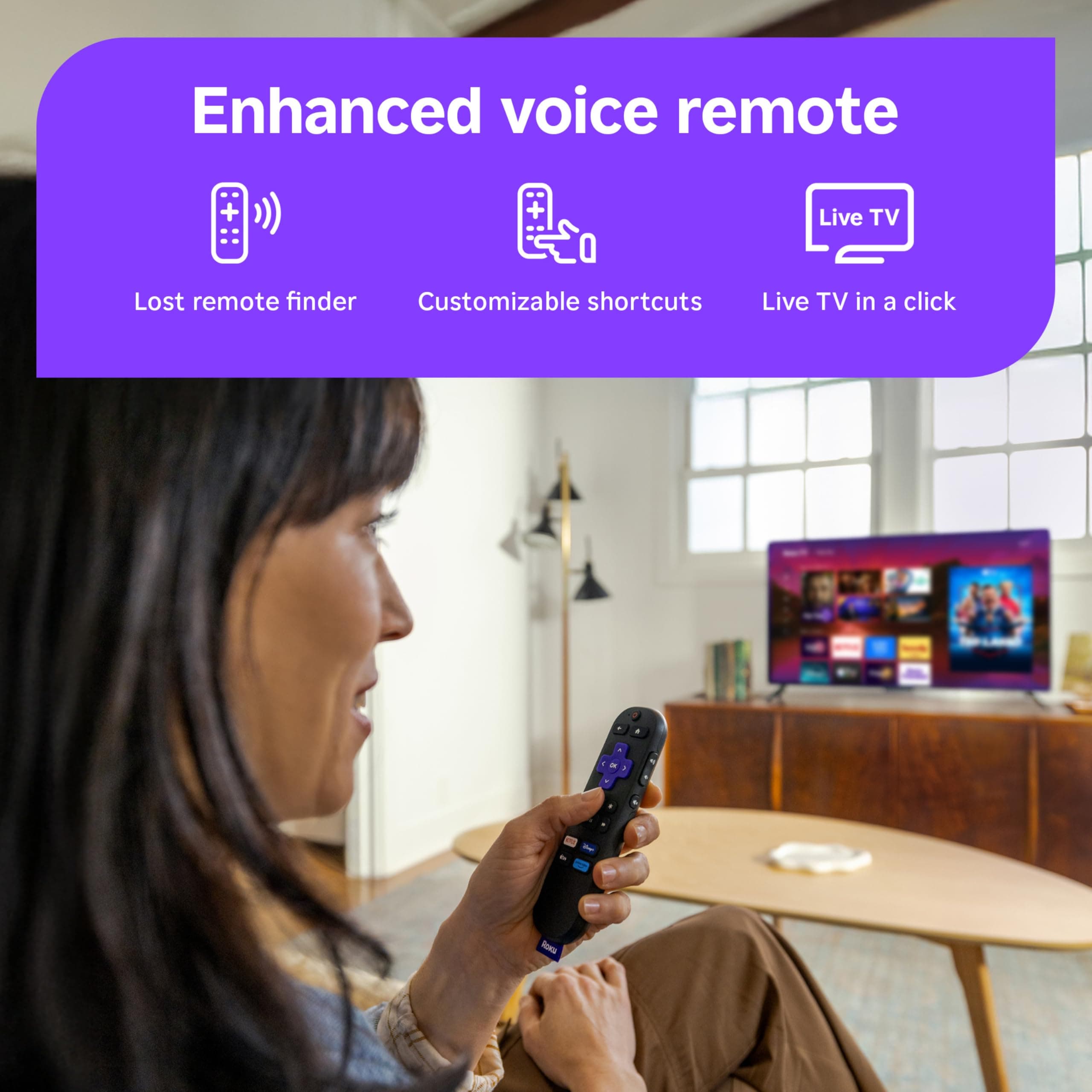 Roku 65-Inch Plus Series Smart TV - 4K QLED Mini-LED TV - RokuTV, view 5