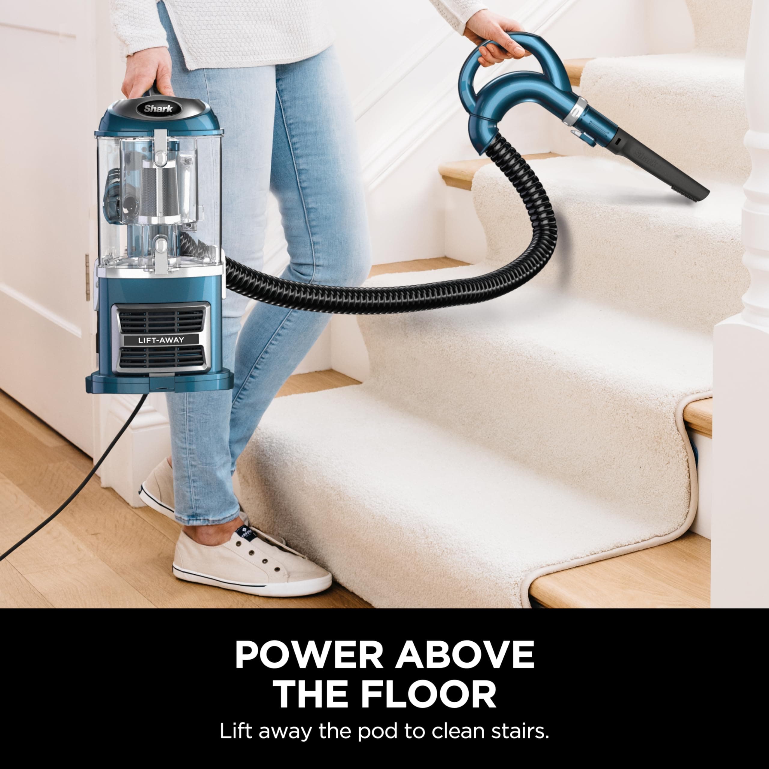 Shark Navigator Lift-Away Vacuum, Self-Cleaning, HEPA, Teal, ZU503AMZ, view 2