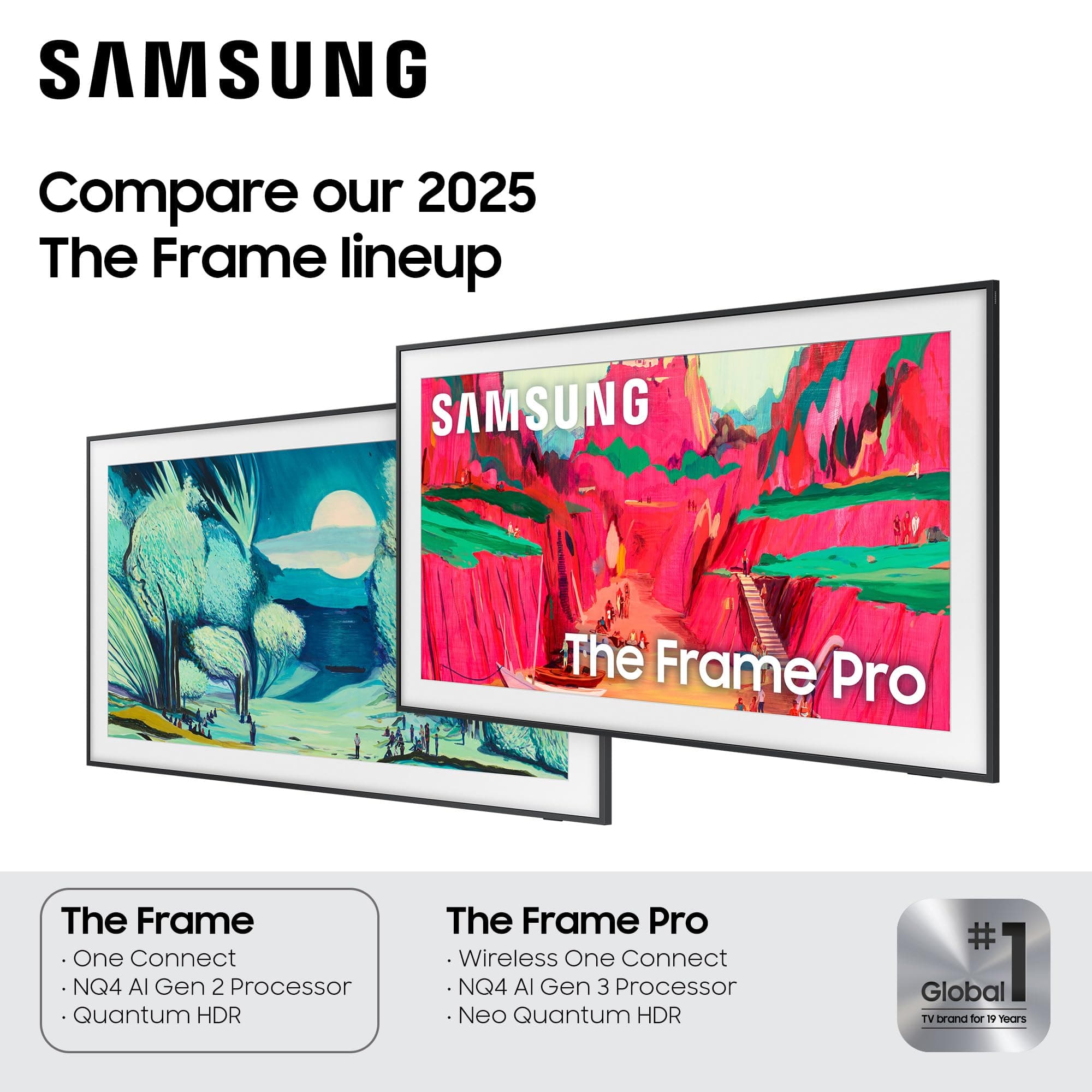 Samsung 55-Inch Class The Frame LS03F 4K QLED Smart TV (2025 Model) Slim Fit Wall Mount, Modern Frame Design, NQ4 AI Gen2 Processor, Art Mode, Artful Picture Quality, Samsung Vision AI, Alexa Built-in, view 5