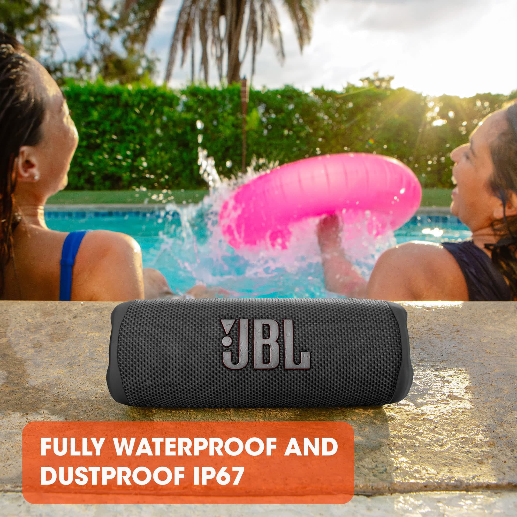 JBL Flip 6 - Portable Waterproof Speaker - Black, view 6