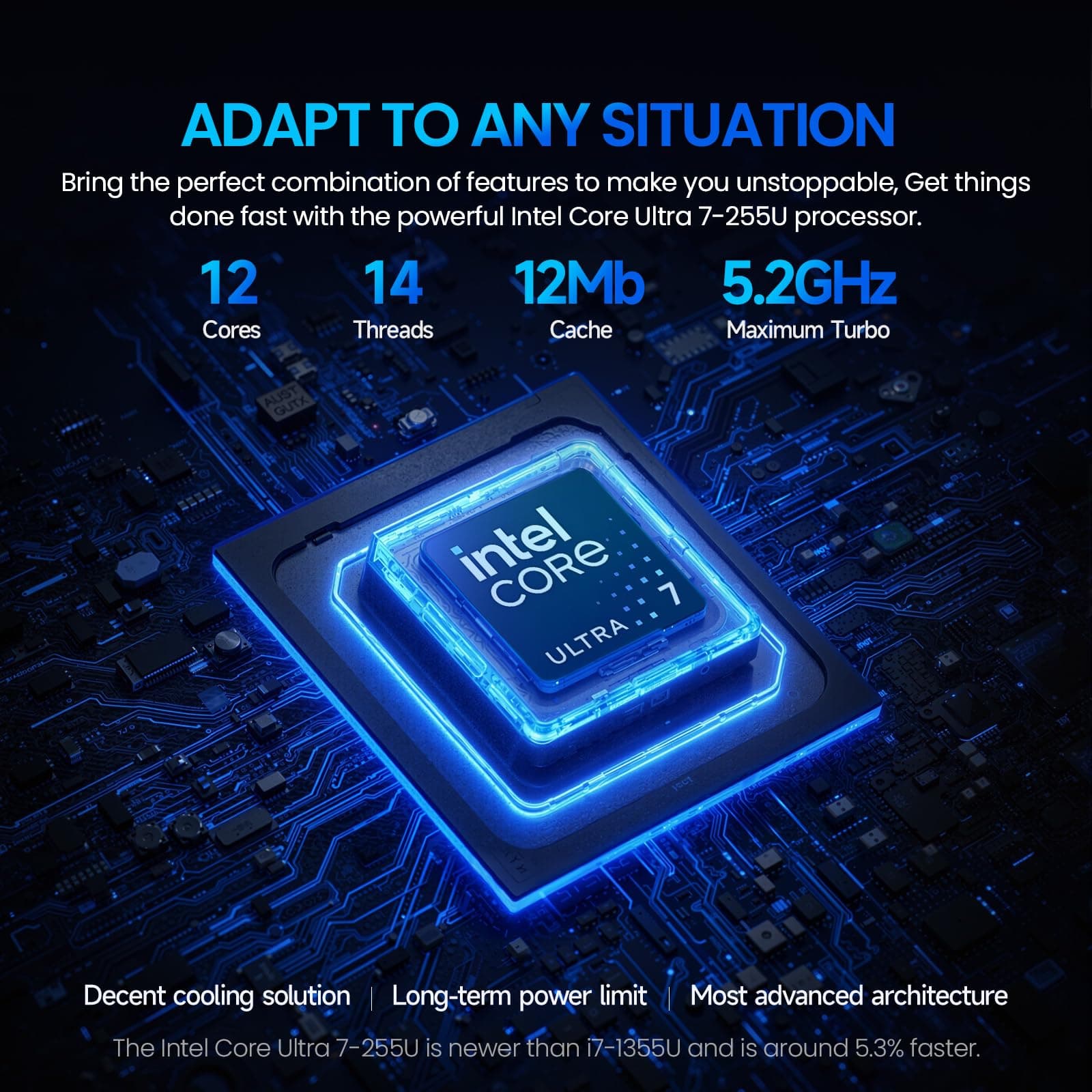 2026 HP 17 Inch Laptop Touchscreen Computer, 17.3 HD+ IPS Touch screen Business Laptop AI PC, 15th Gen Intel Core Ultra 7(12-Core), 16GB DDR5 RAM 512GB SSD|Windows 11 Pro,10-Key Backlit Keyboard|WiFi6, view 4