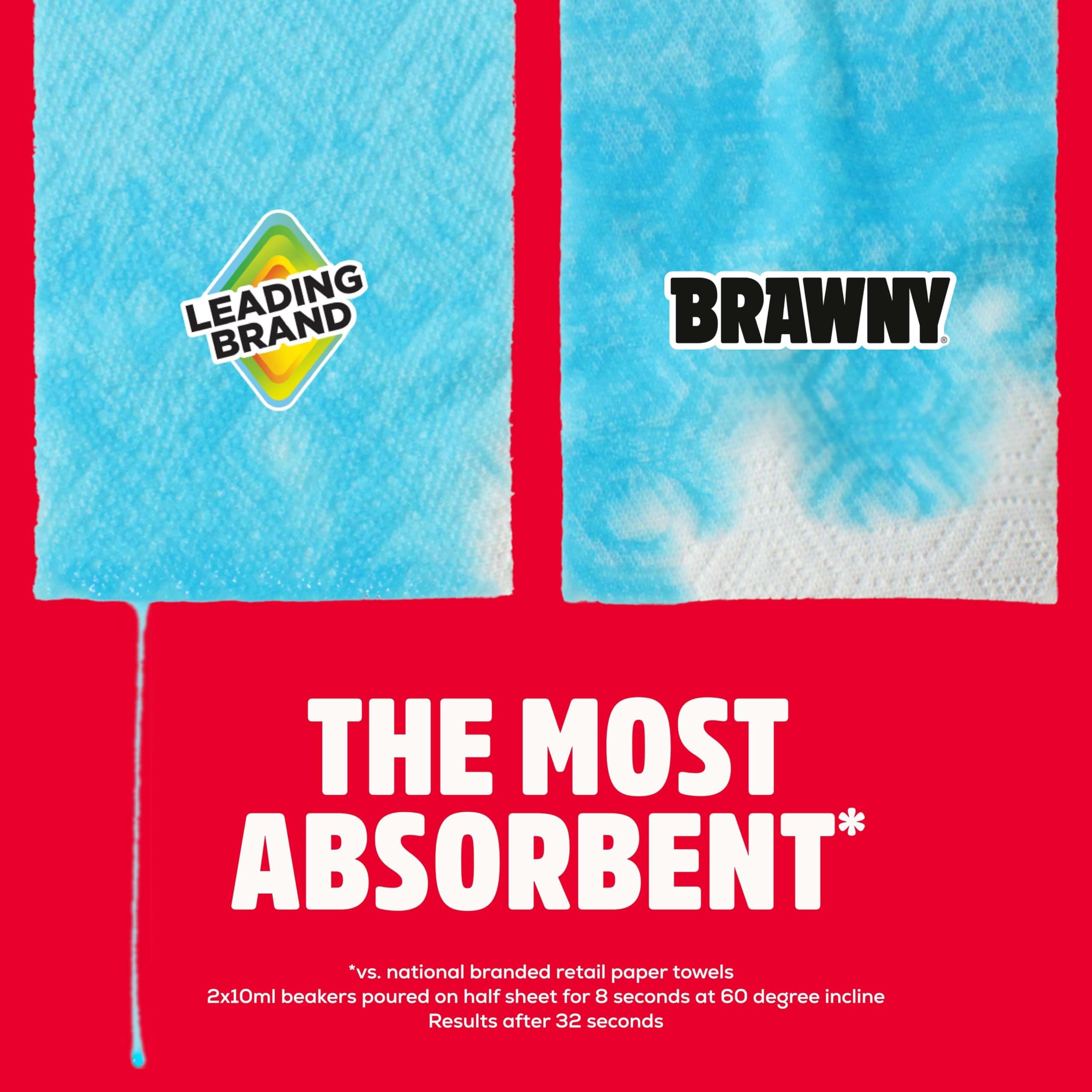 Brawny Tear-A-Square 3-Ply Paper Towels, 12 XL Family Rolls = 30 Regular, view 7