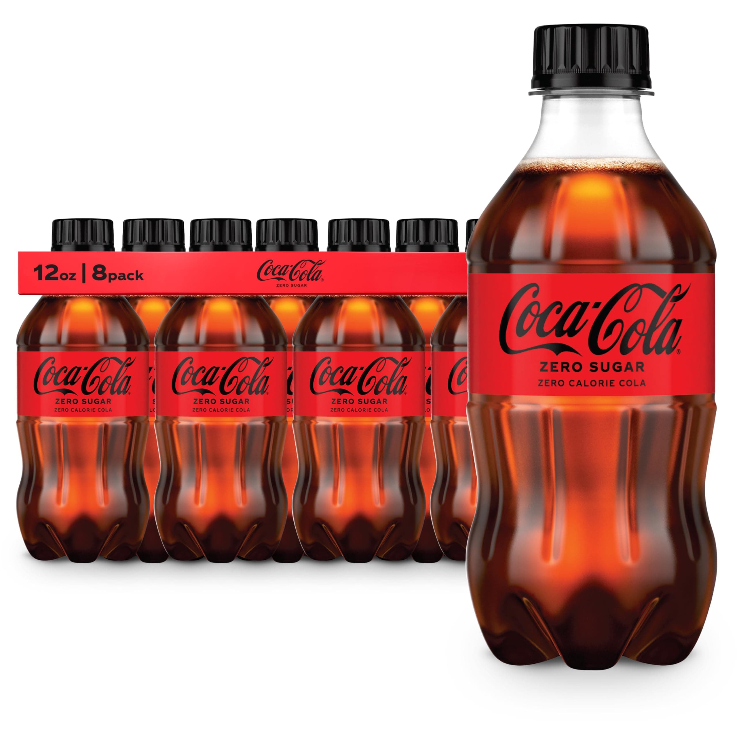 Coca-Cola Zero Sugar Soda Soft Drink, 12 fl oz Bottles, 8 Pack, TickClip Tick verdict