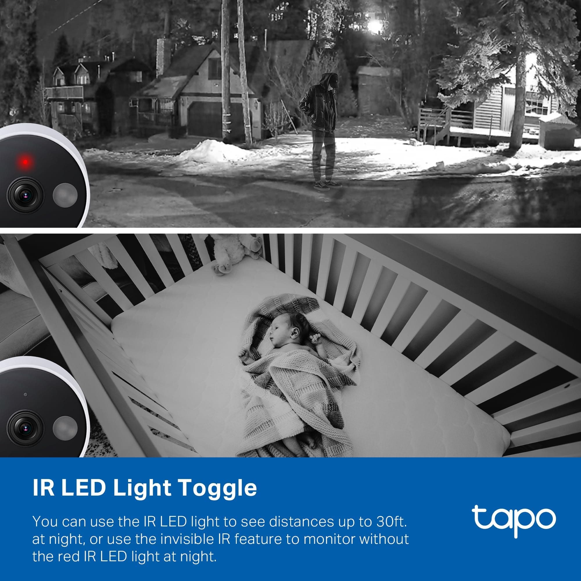 Tapo 2K+ Indoor/Outdoor Wired Security Camera, Baby Monitoring, C120, view 7
