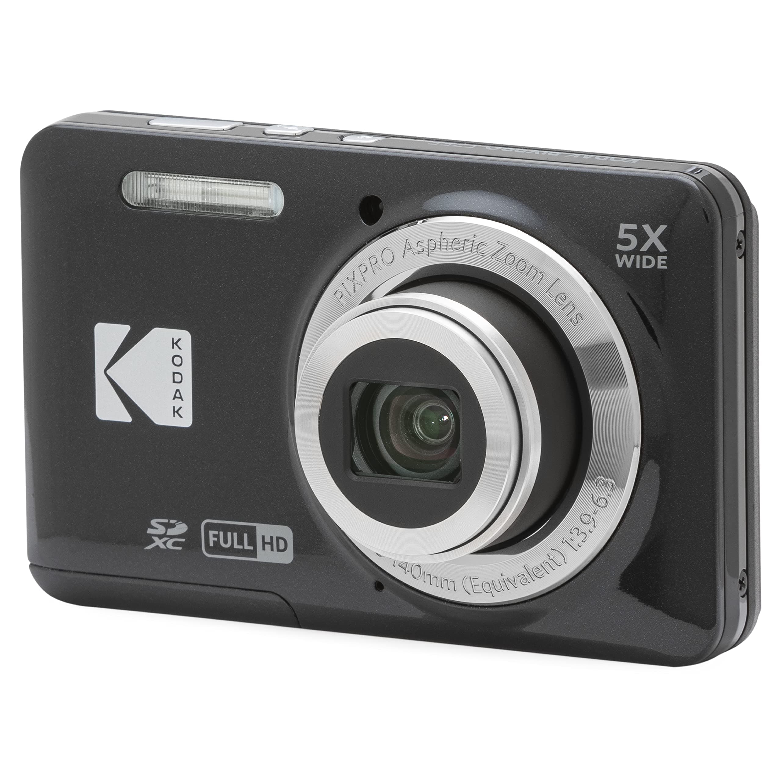 KODAK PIXPRO FZ55 16MP Compact Digital Camera, 5X Optical Zoom, Black