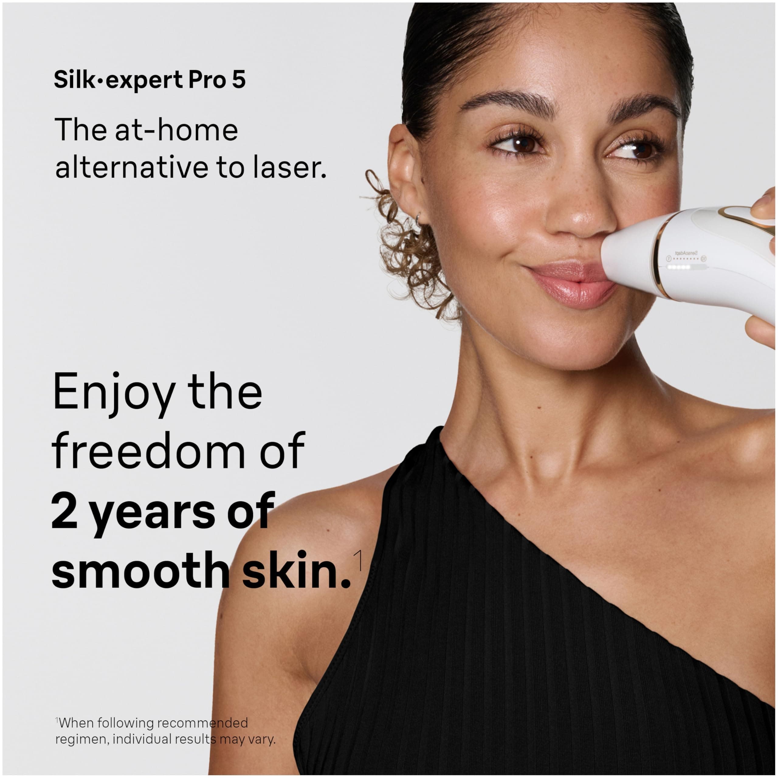 Braun IPL, Silk·Expert Pro 5, IPL Hair Removal for Women and Men, Permanent Laser Hair Reduction At-Home, 2 Heads, Pouch, IPL5137, view 2