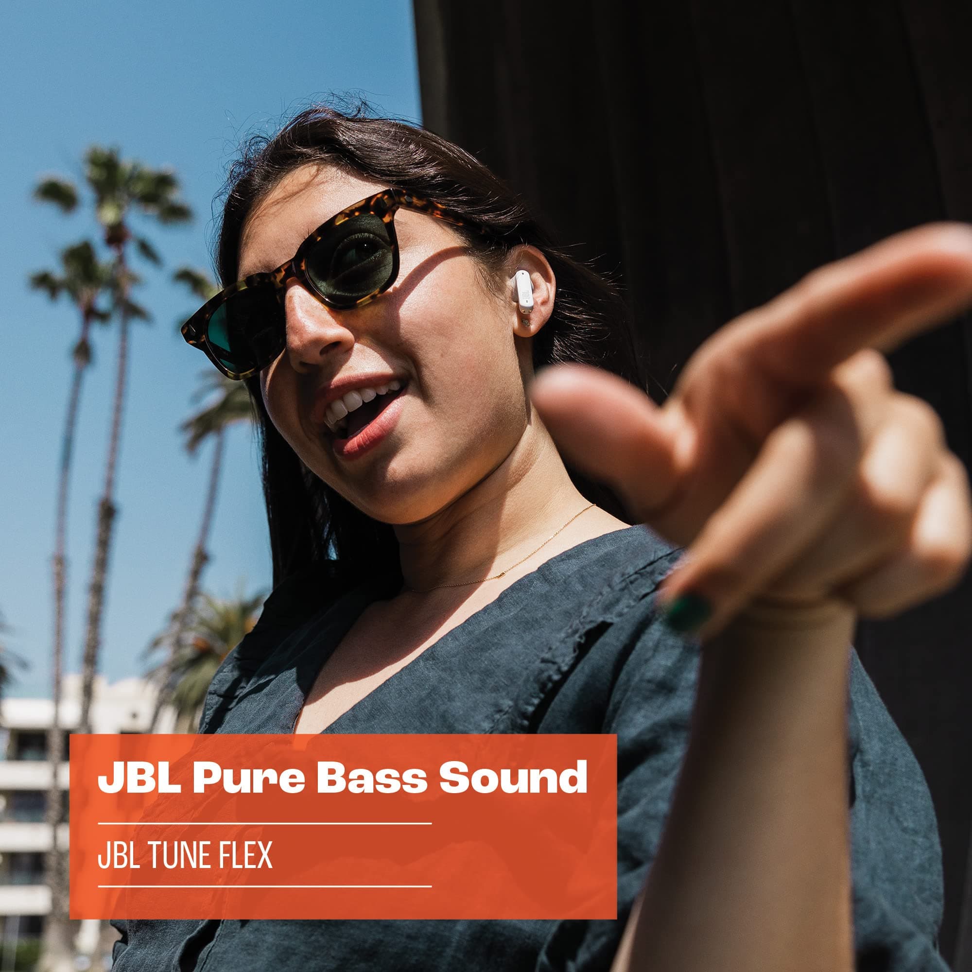 JBL Tune Flex - True Wireless Noise Cancelling Earbuds (Black), Small, view 2