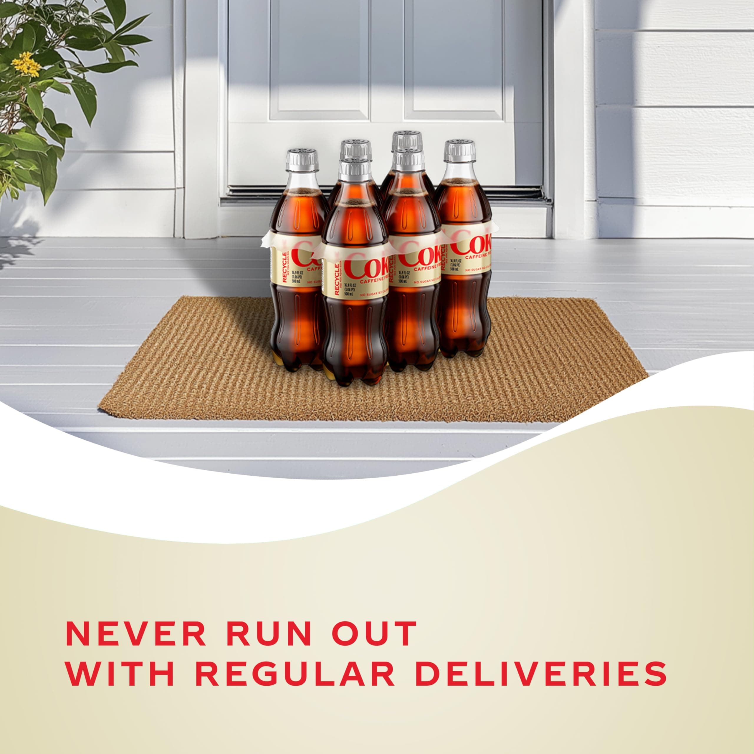 Diet Coke Caffeine-Free Soda Soft Drink Bottles, 16.9 fl oz, 6 Pack, view 8