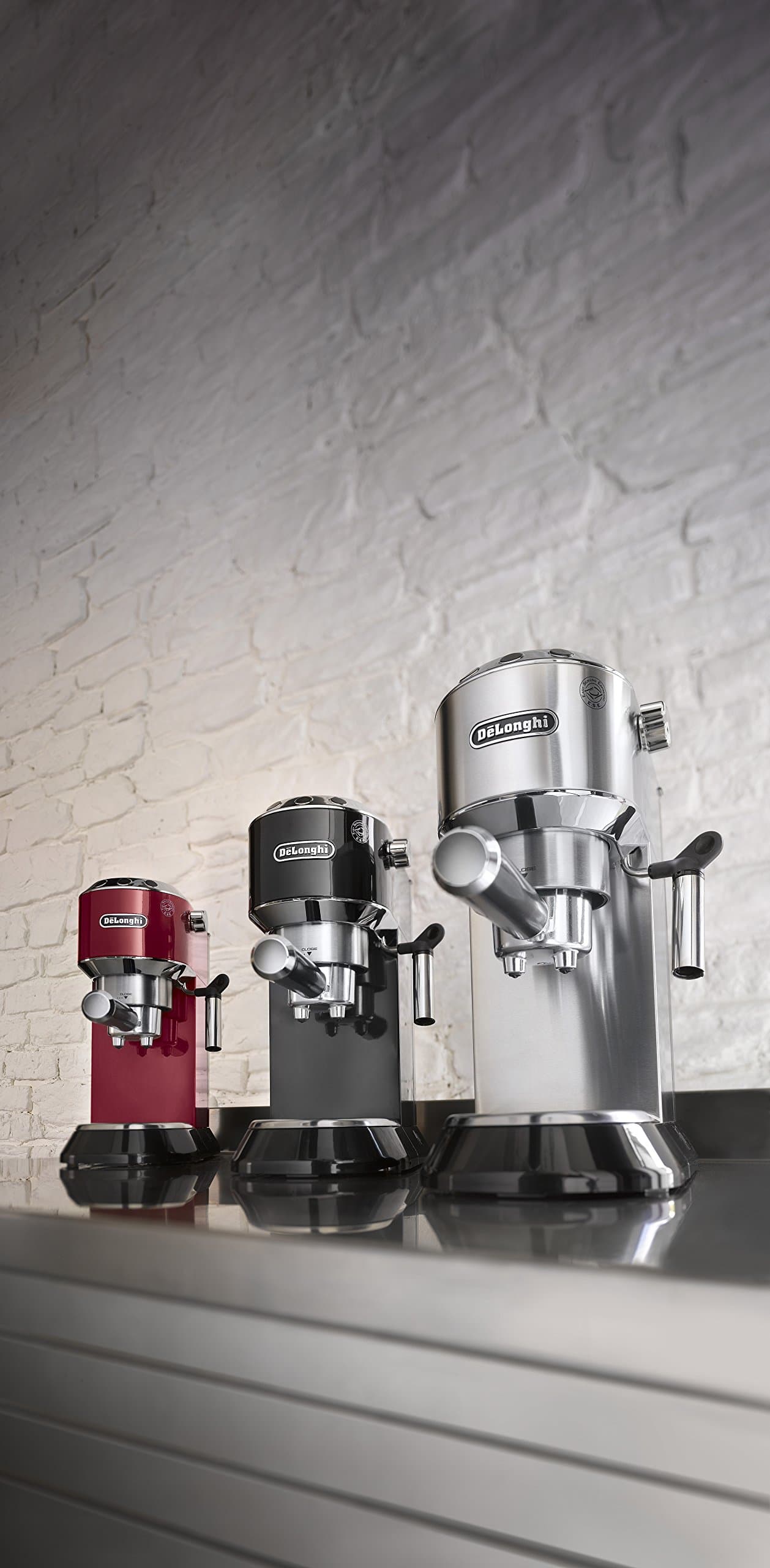 De'Longhi Dedica Espresso Machine, 15-Bar Pump, Frother, Stainless Steel, view 6