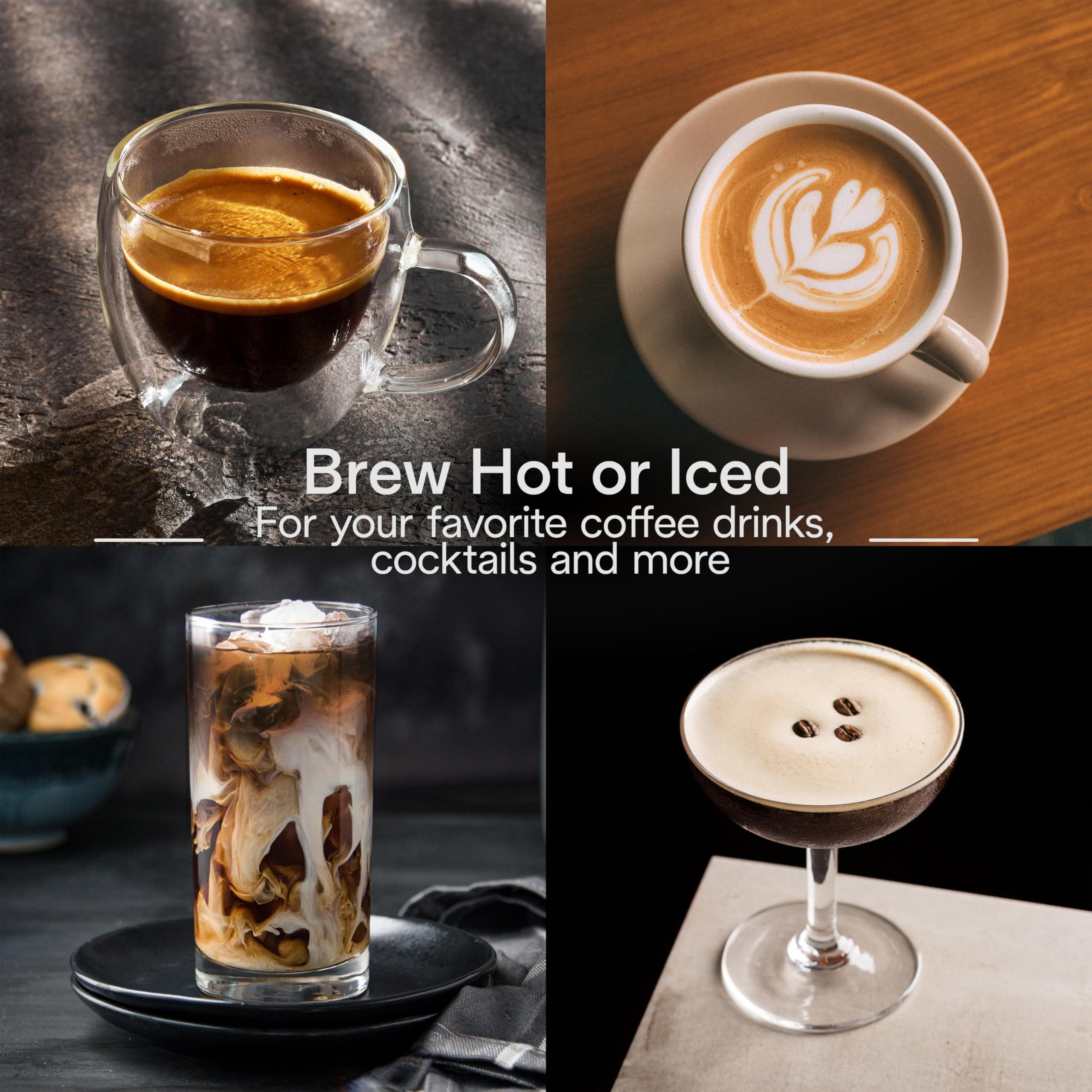 De'Longhi Dedica Duo Compact Espresso Machine - Cold Brew Coffee Maker with Milk Frother Wand- for Espresso, Hot & Iced Coffee, Cappuccinos, Lattes & Home Barista Brewing, Vanilla, view 3