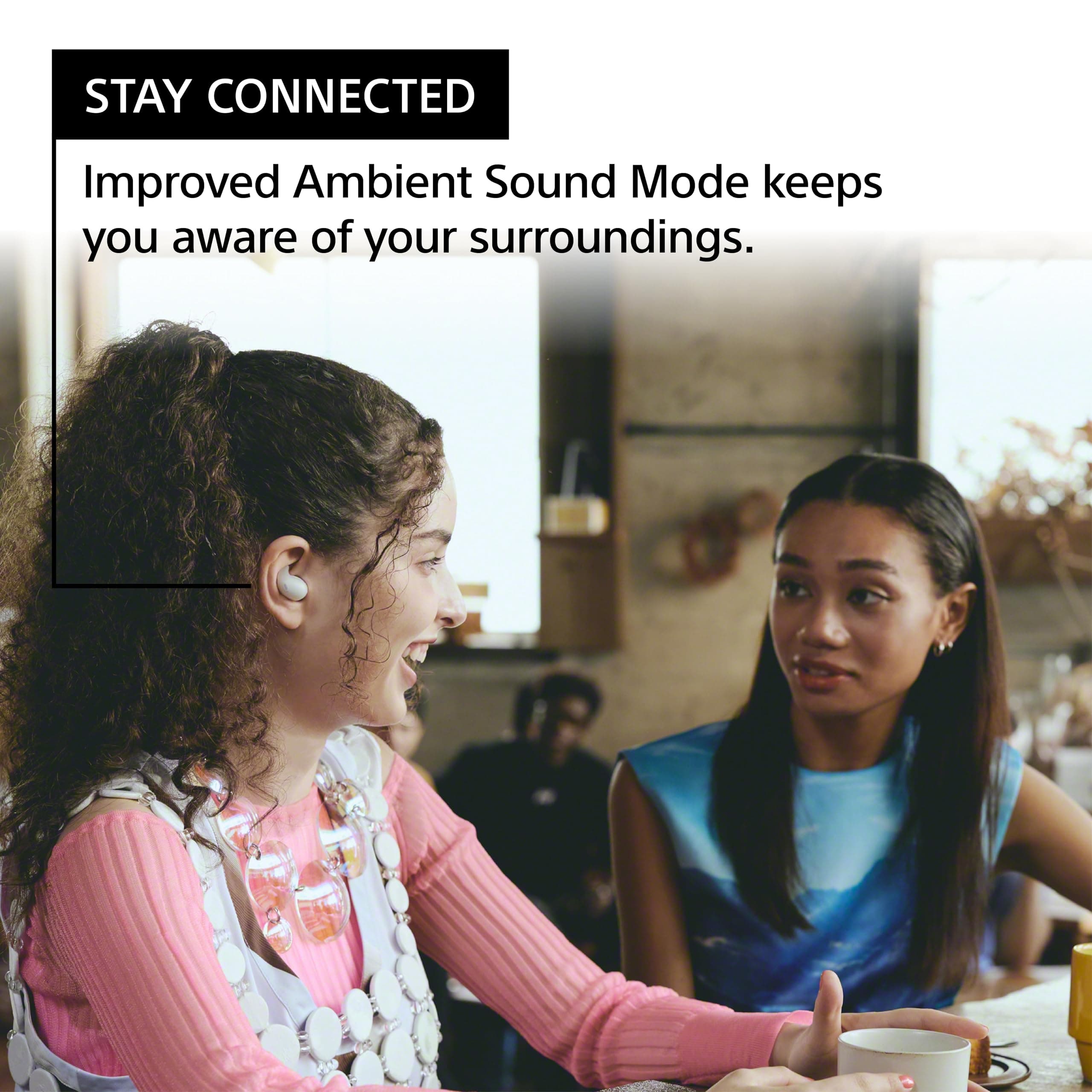 Sony LinkBuds Fit Truly Wireless Noise Cancelling Earbud Headphones, Black, view 3