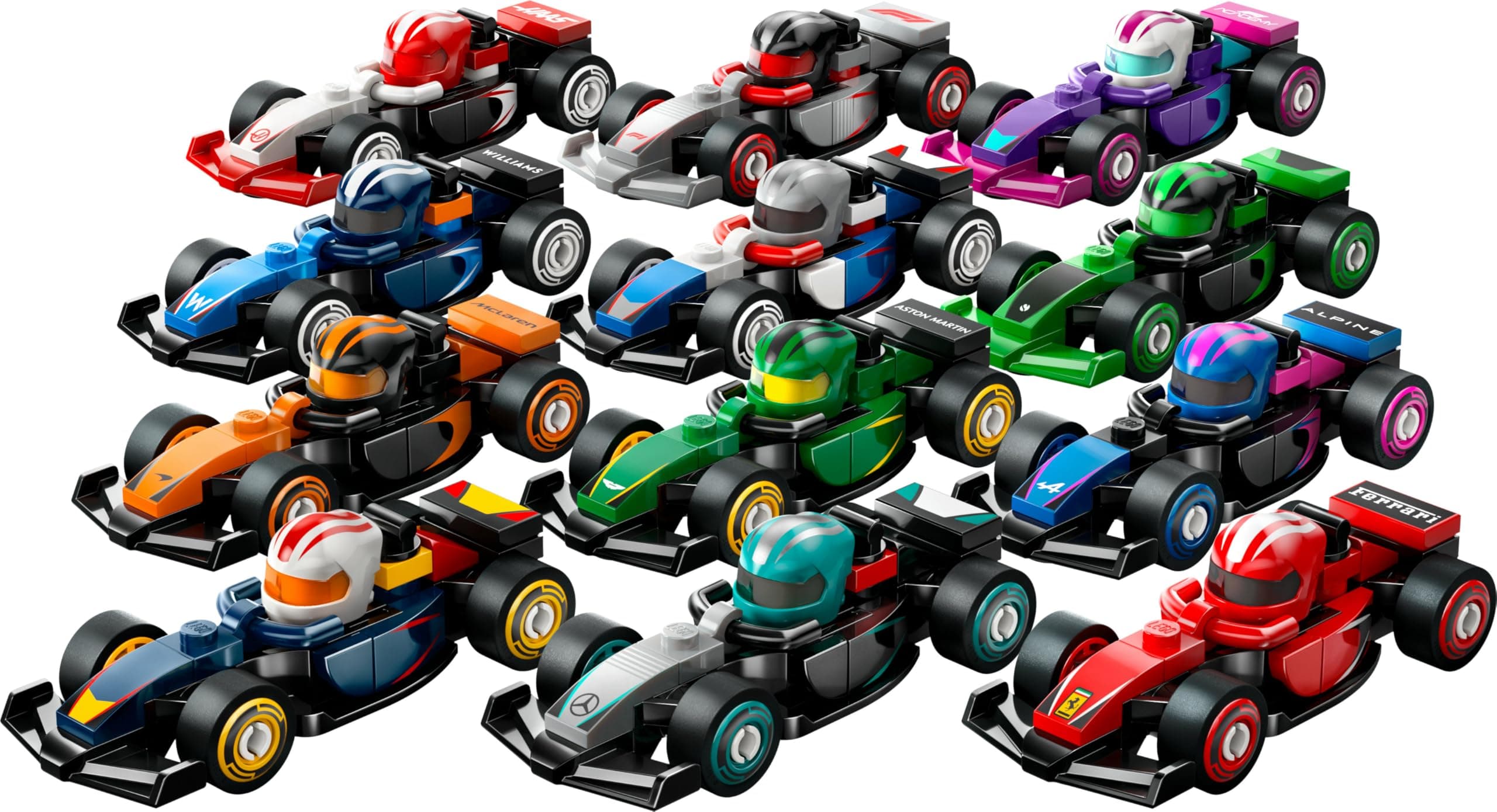 LEGO Coches de F1 Coleccionables de Juguete, 1 de 12 Miniaturas de Maqueta de Coche, Escuderías de Fórmula 1: Ferrari, Mercedes, McLaren, Red Bull, Caja Sorpresa para Niños y Niñas de 6+ Años 71049, view 10