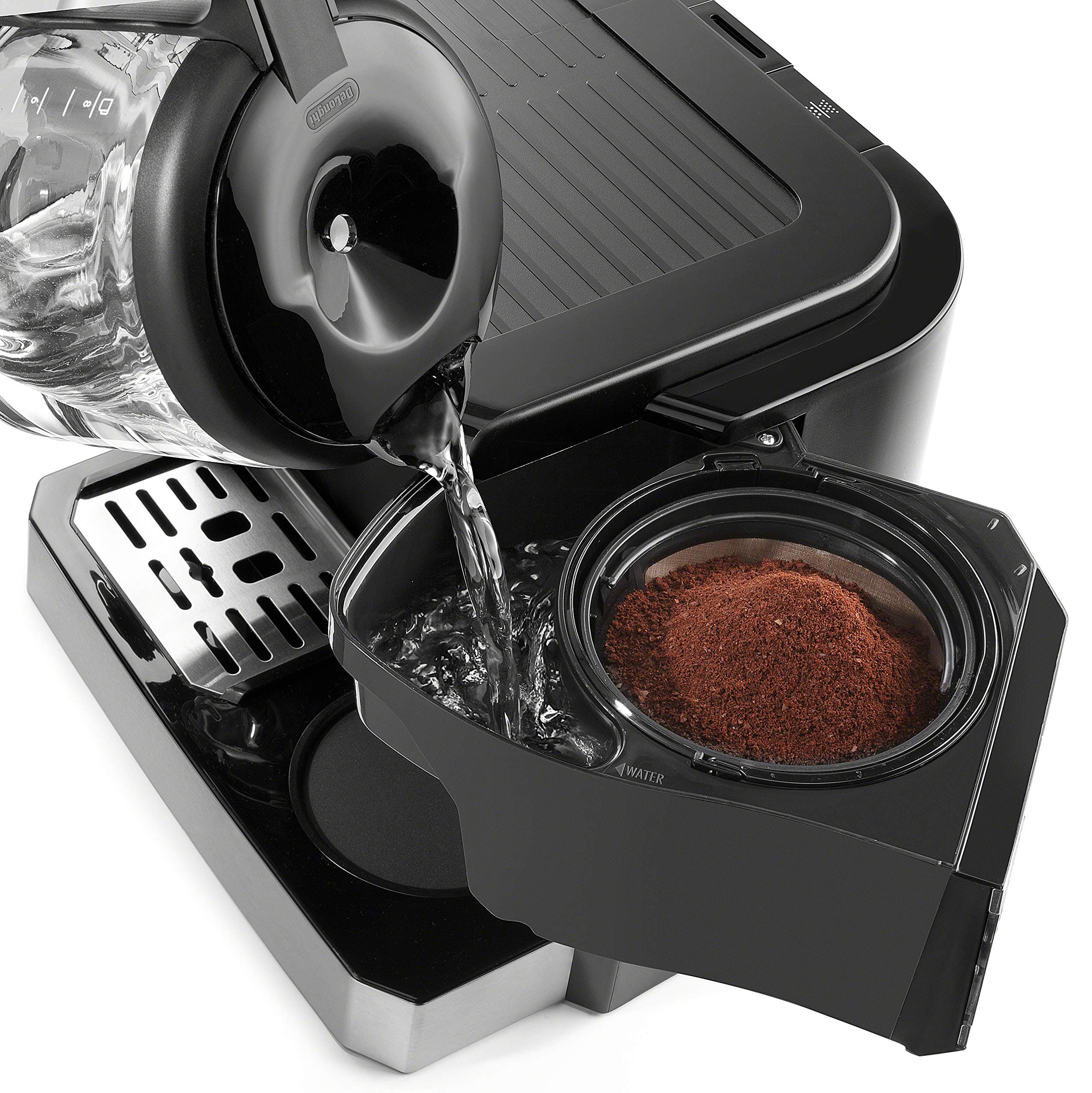 De'Longhi All-in-One Espresso & Coffee Maker, 10-Cup Pot, Milk Frother, view 3