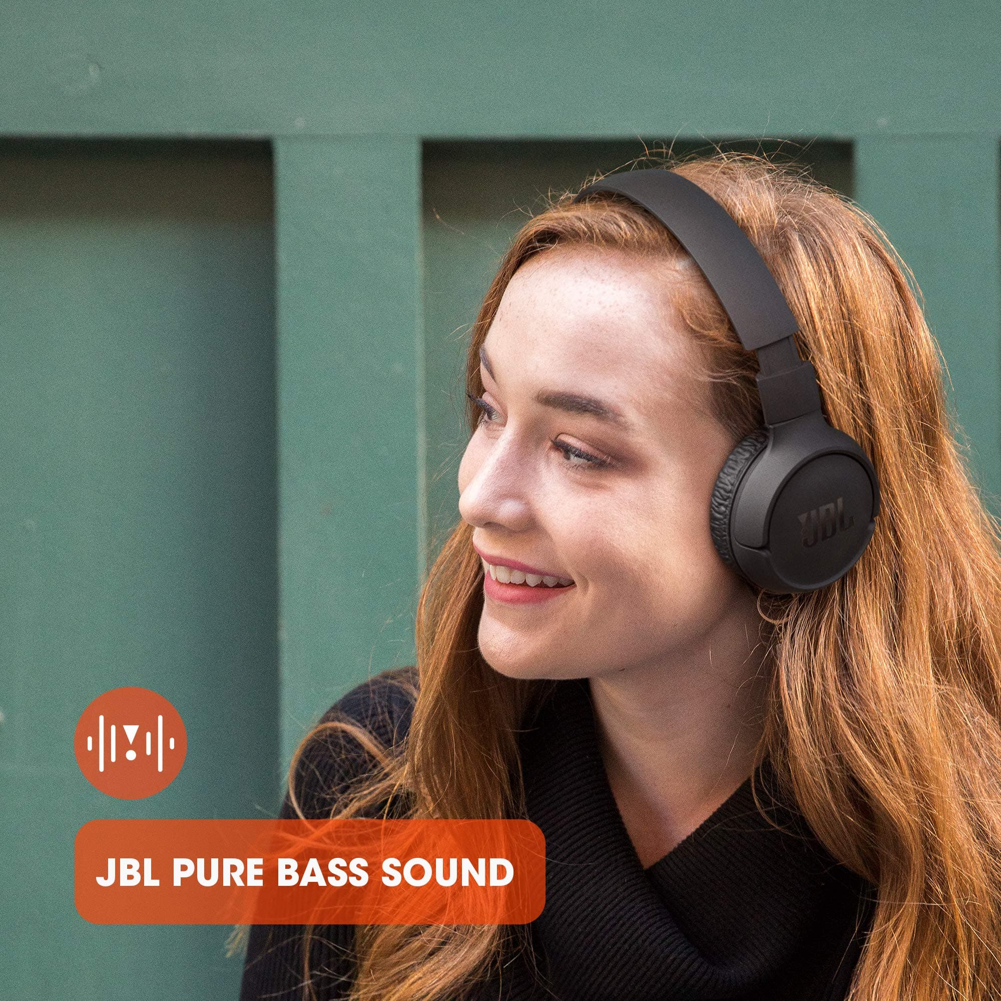 JBL Tune 510BT - Bluetooth headphones with up to 40 hours battery, microphone for call, foldable and comfortable, Android and iOs compatible (Black), view 3