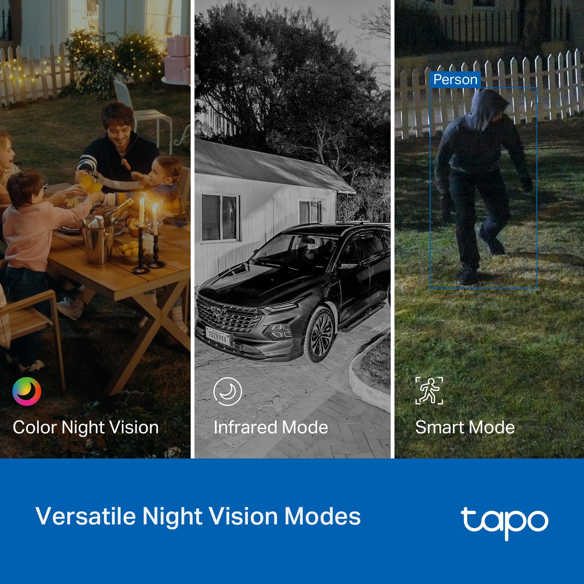 Tapo 2K Indoor/Outdoor Pan/Tilt Wired Security Camera, Baby Monitor, C217, view 9