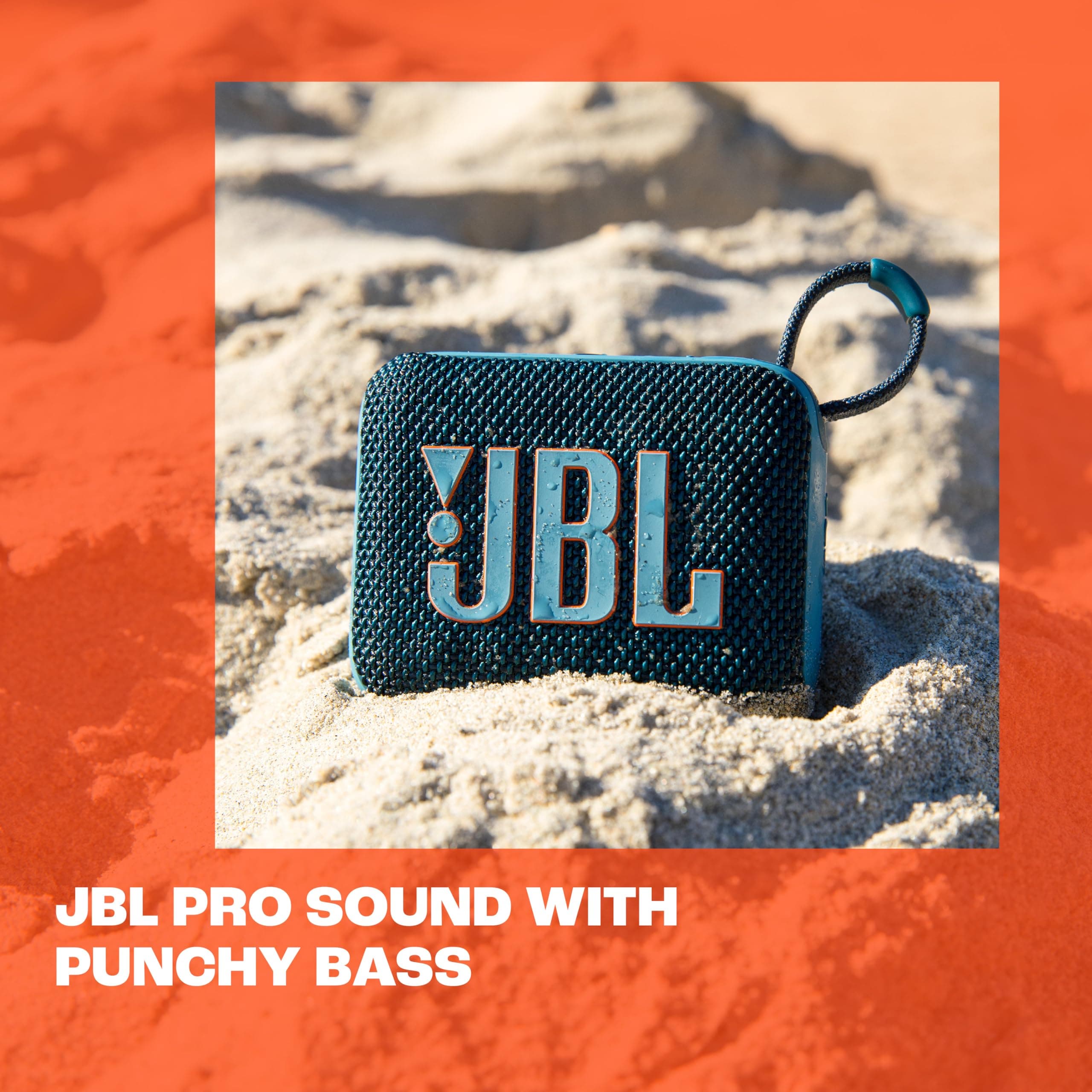 JBL Go 4 - Ultra-Portable, Waterproof and Dustproof Bluetooth Speaker, Big JBL Pro Sound with Punchy bass, 7-Hour Built-in Battery, Made in Part with Recycled Materials (Black), view 5
