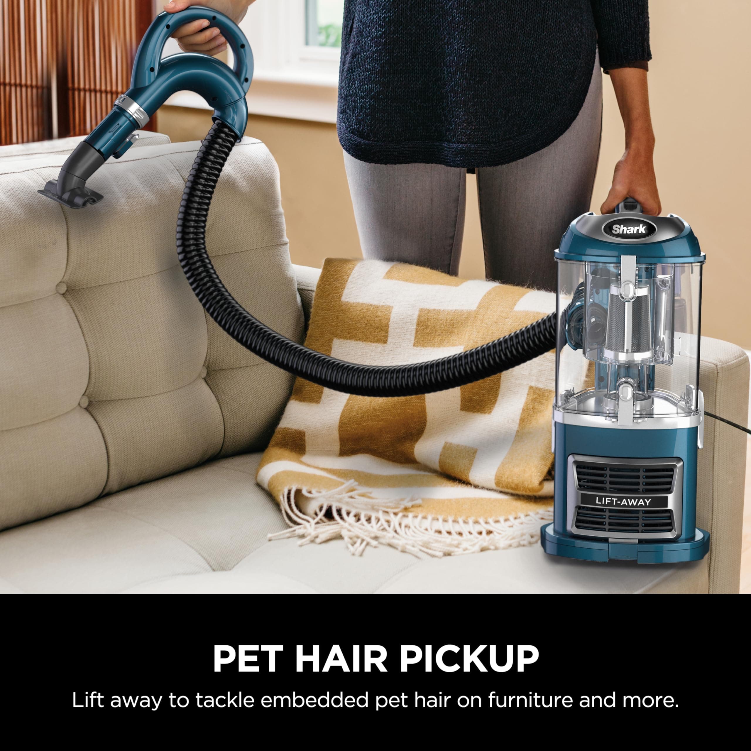 Shark Navigator Lift-Away Vacuum, Self-Cleaning, HEPA, Teal, ZU503AMZ, view 4