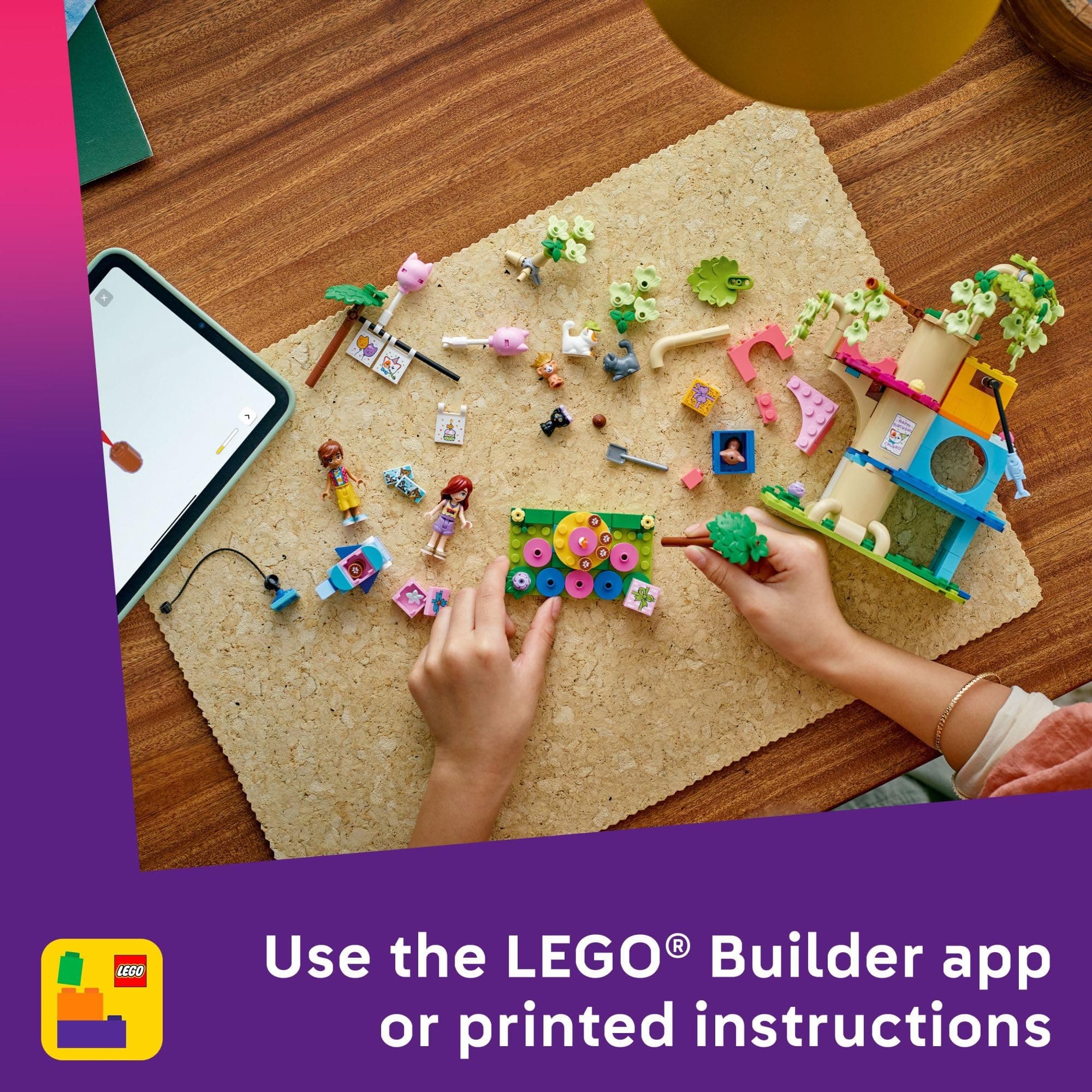 LEGO Friends Tree House Building Toy - Pretend Play Building Blocks with Cat Toys & 2 Minidolls, Creative Storytelling Toy for Girls and Boys Ages 9+, Gift Idea - 42666, view 6